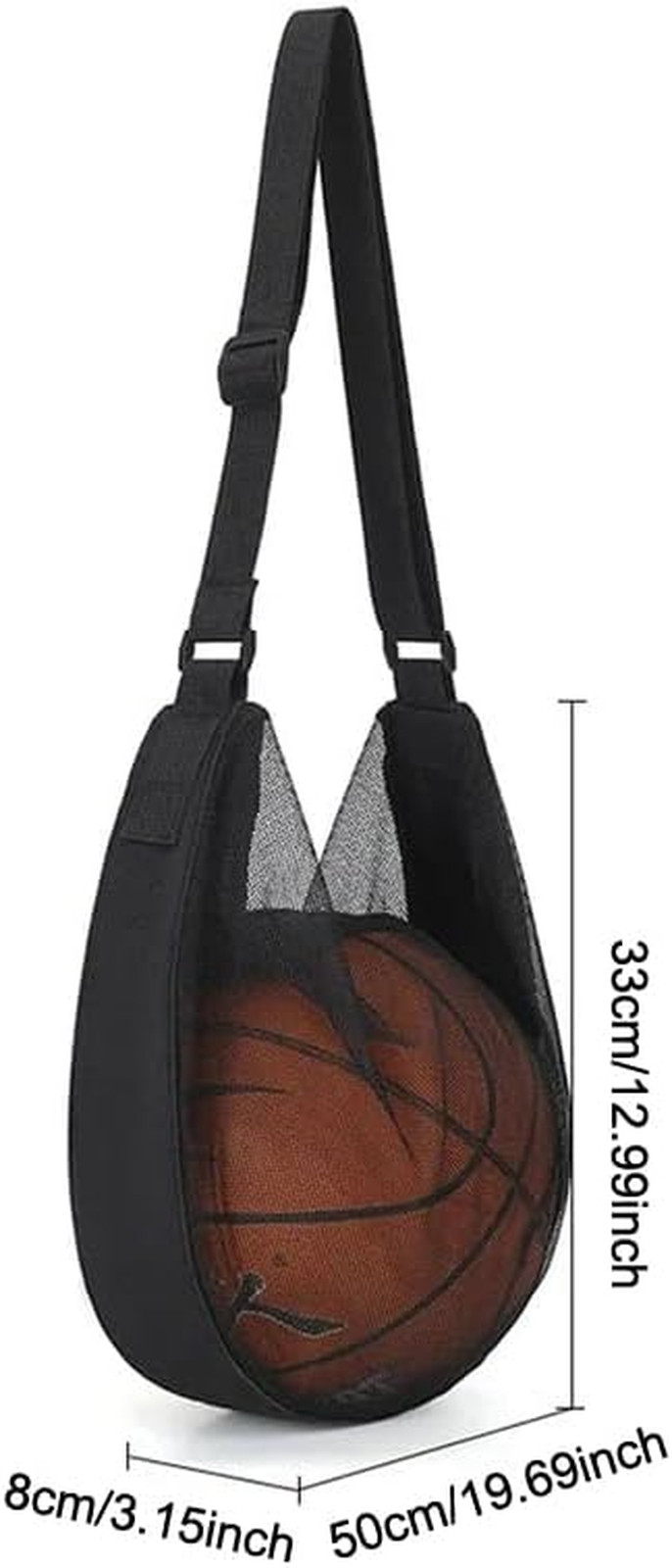 Single Ball Bag Zipper Crossbody Sling Bag with Adjustable Shoulder Strap Cro…