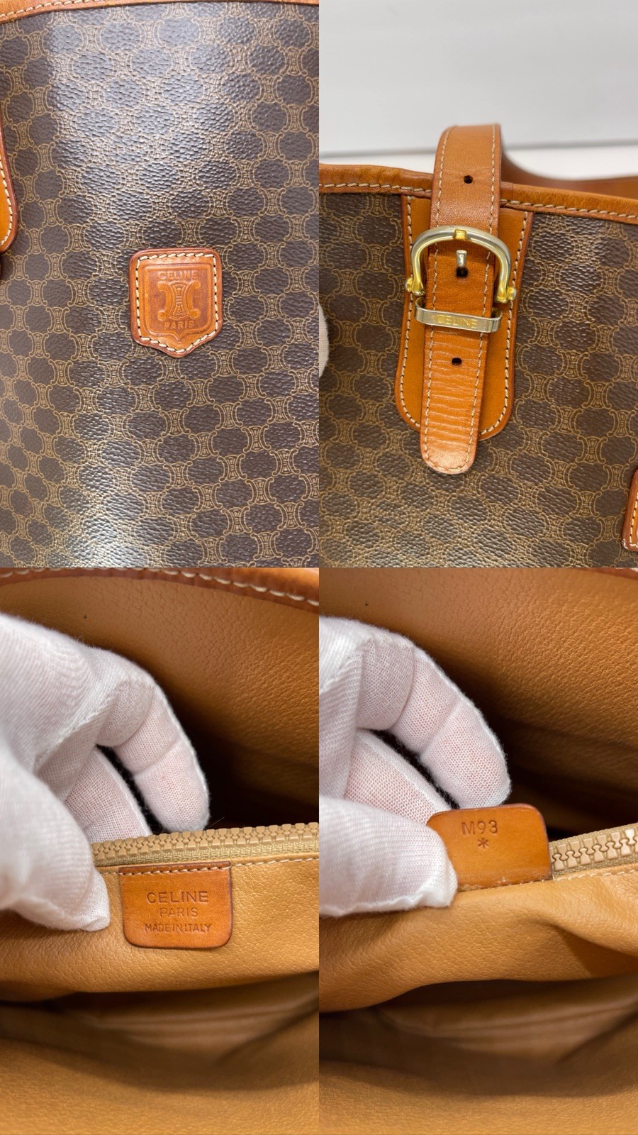 CELINE Brown PVC Tote Bag Shoulder Bag – Made in Italy /49
