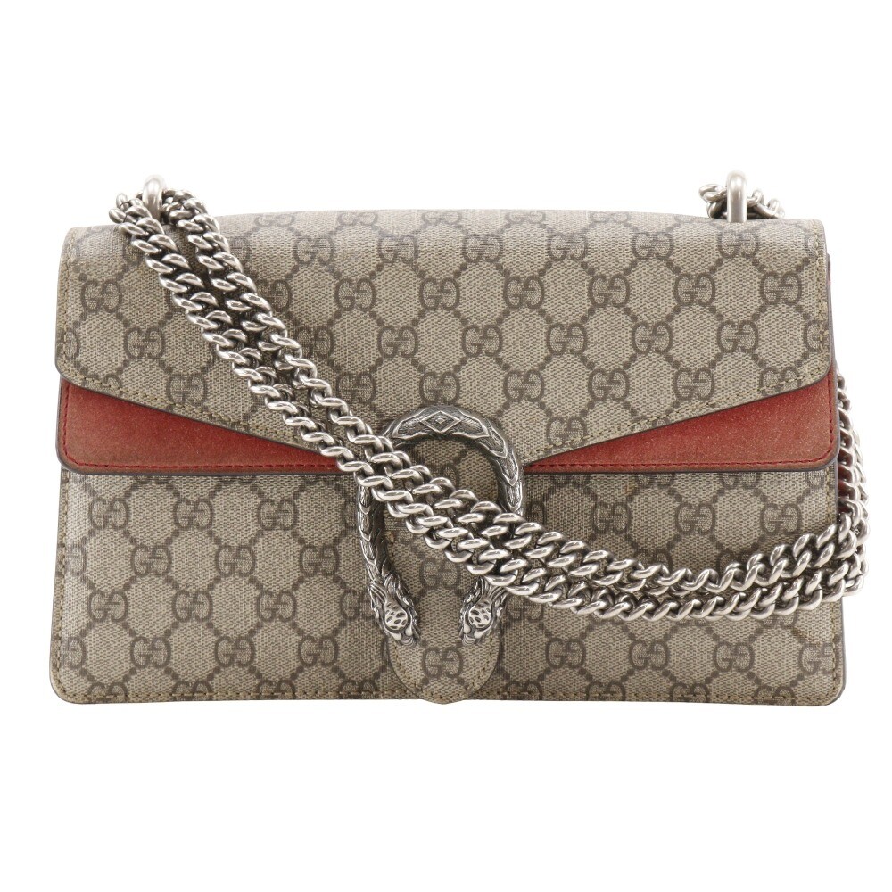 GUCCI Duonisos Shoulder Bag 400249 ChainShoulder Brown GG Supreme Canvas/S…