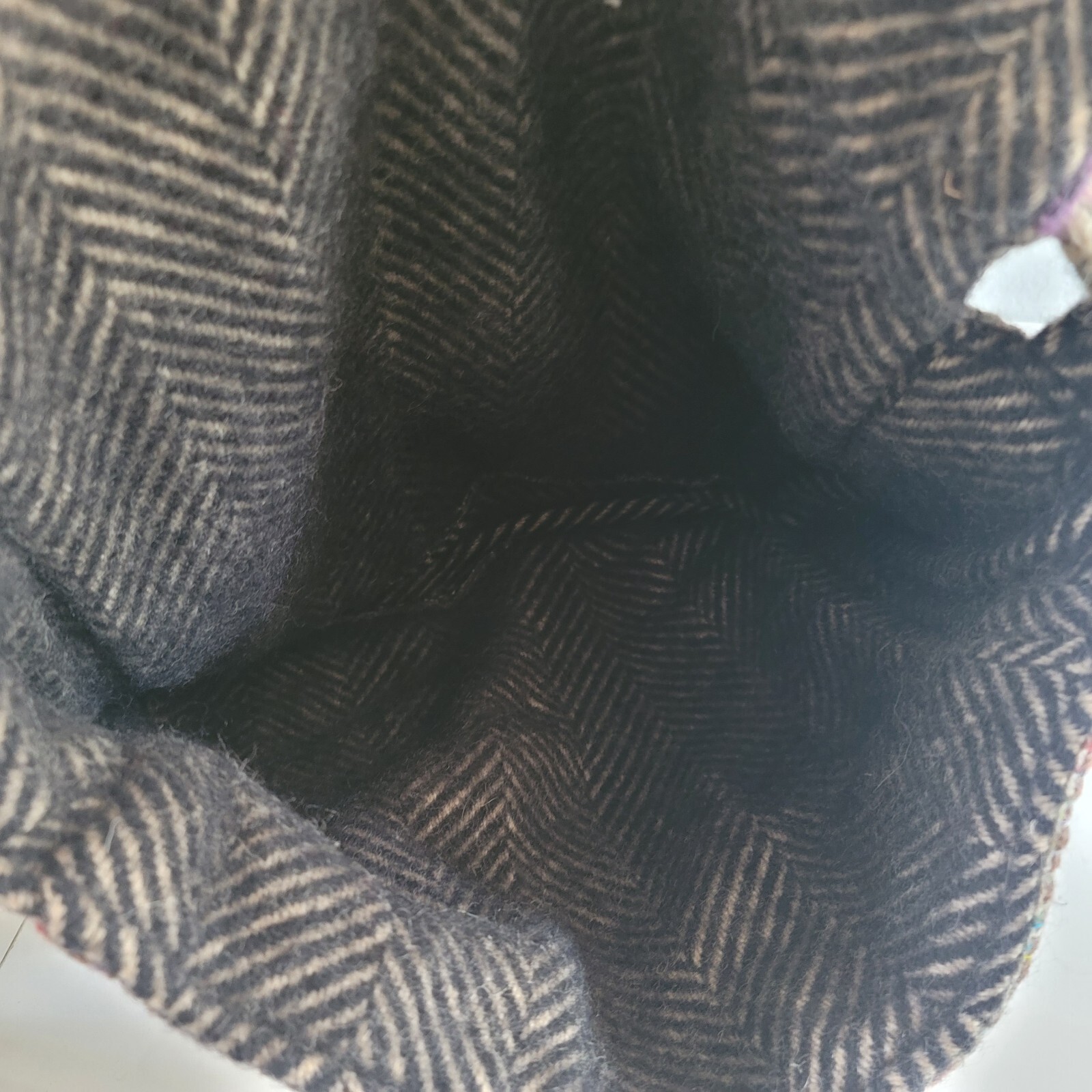 Blarney Wool Shoulder Bag with Wood Toggle Button Close Ireland