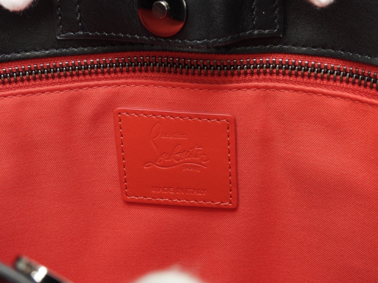 Christian Louboutin Tote Bag Ruistote Leather Black 12.4*13.9*3.9 inch