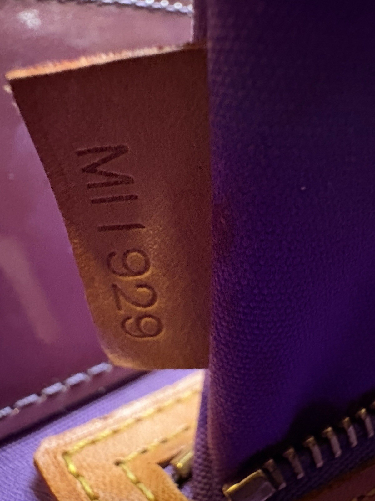 Louis Vuitton Vernis Patent Leather Purple Monogram Tote w/ Top Handles