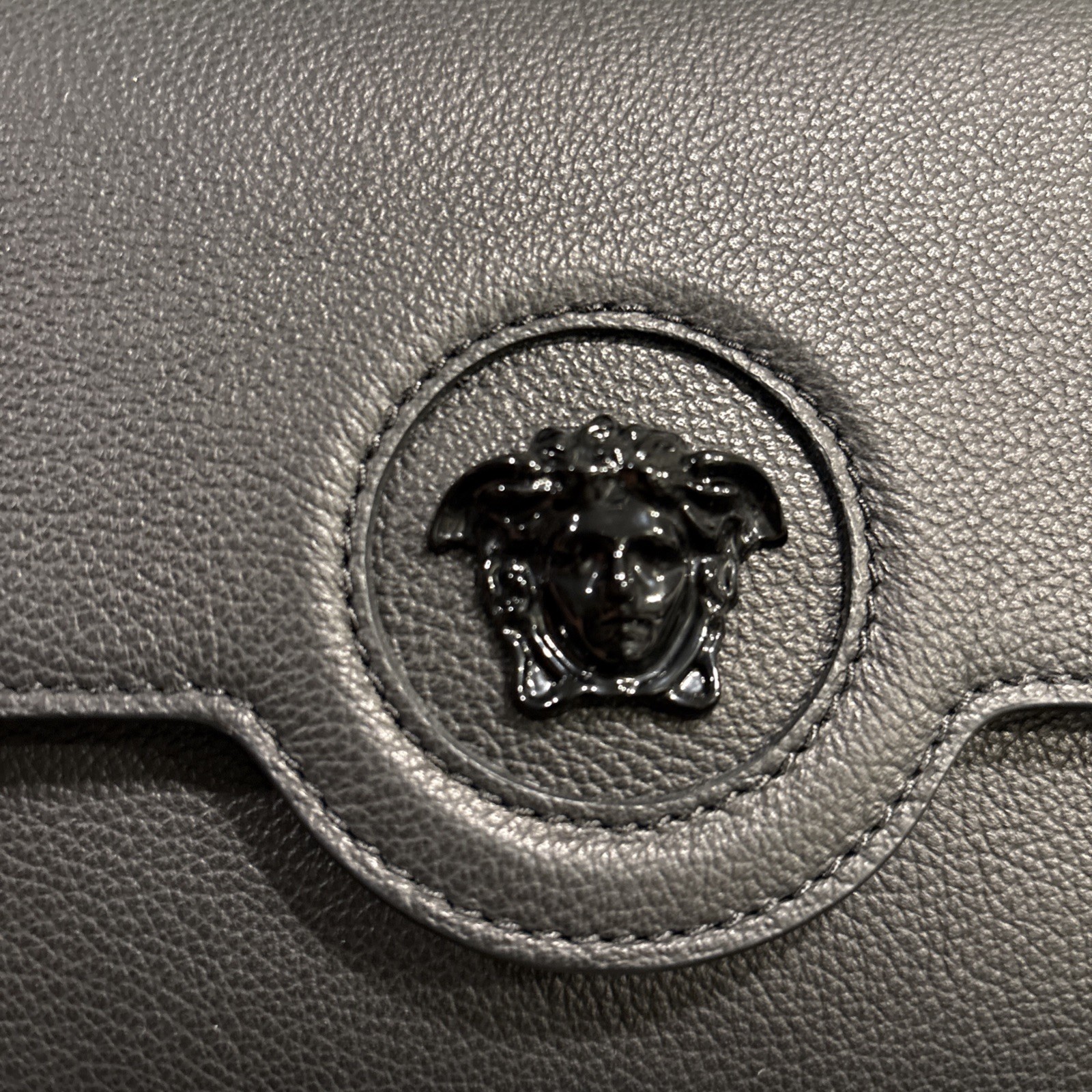 Versace Mini Bag Vitello Convertible Clutch Black $1500 Retail