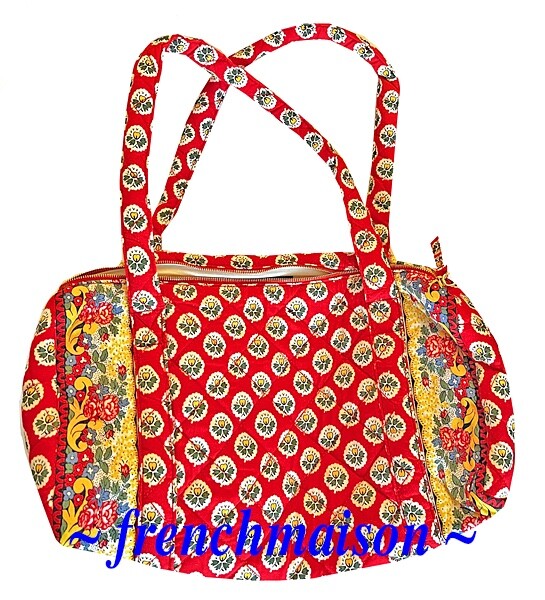 Souleiado Authentic French Provence Tote Bag Floral Red Yellow Colorful Gift New