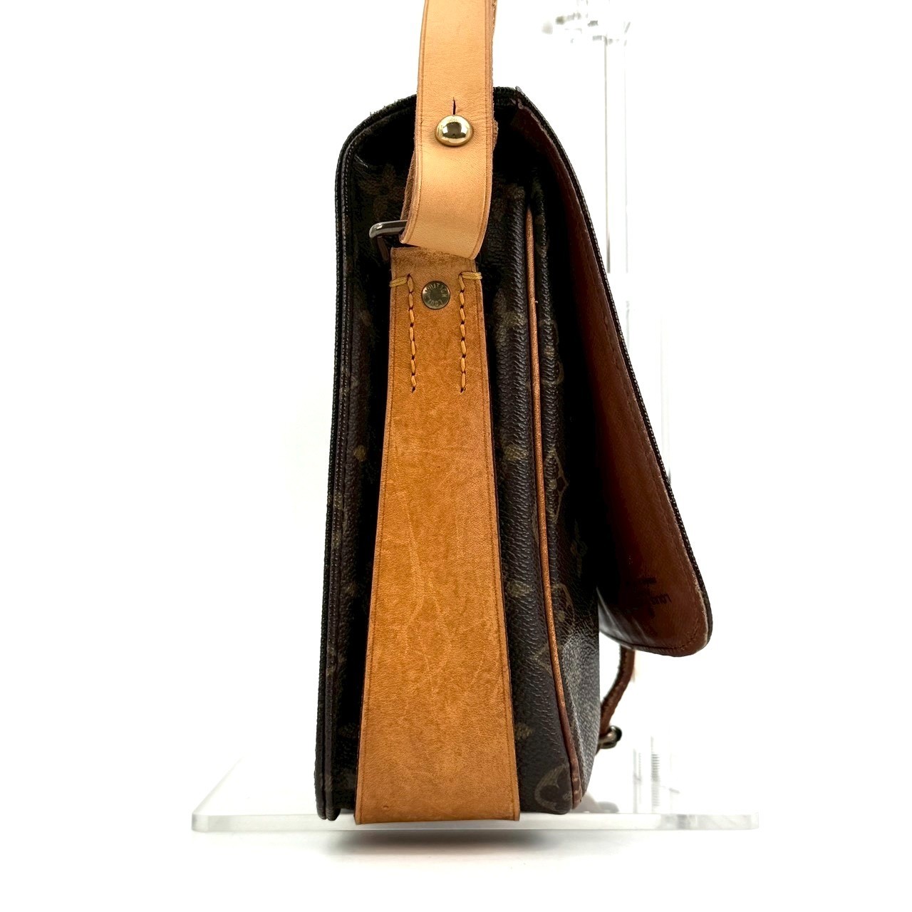 Louis Vuitton Monogram Cartouchiere Shoulder Bag Cross Body 882SL Authentic