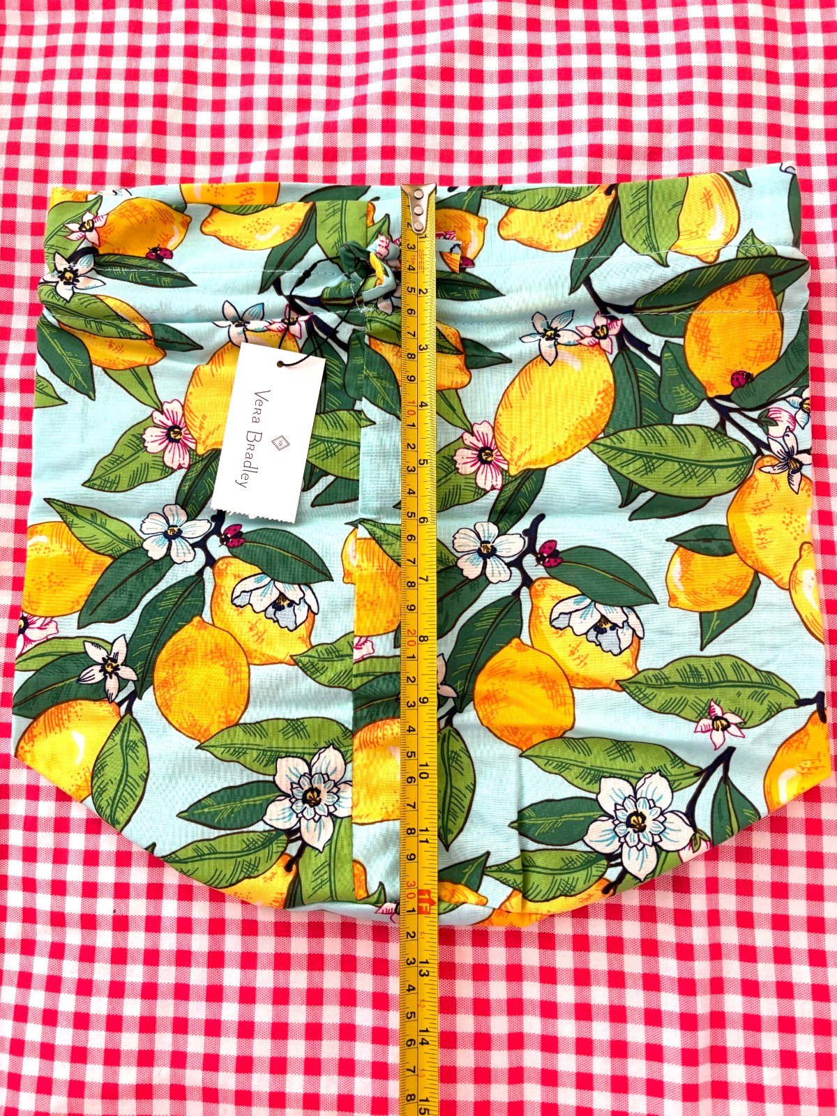 NWT- Vera Bradley plastic lined Travel Ditty Bag ~ Lemon Grove