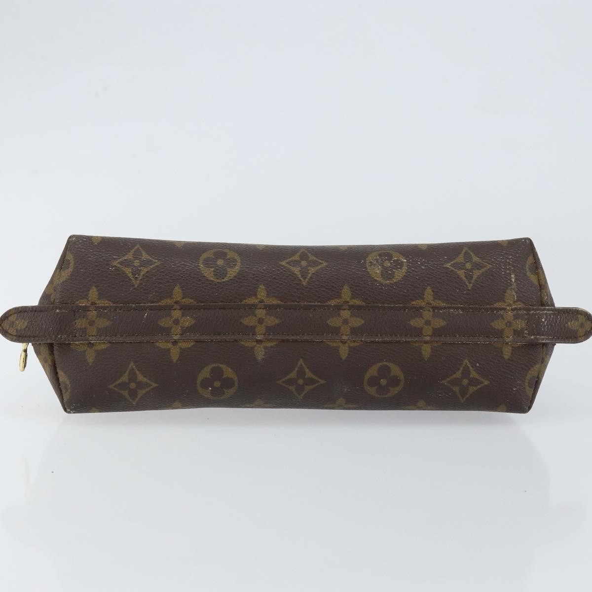 LOUIS VUITTON Monogram Trousse Demi Ronde Cosmetic Pouch M47520 LV Auth 150155