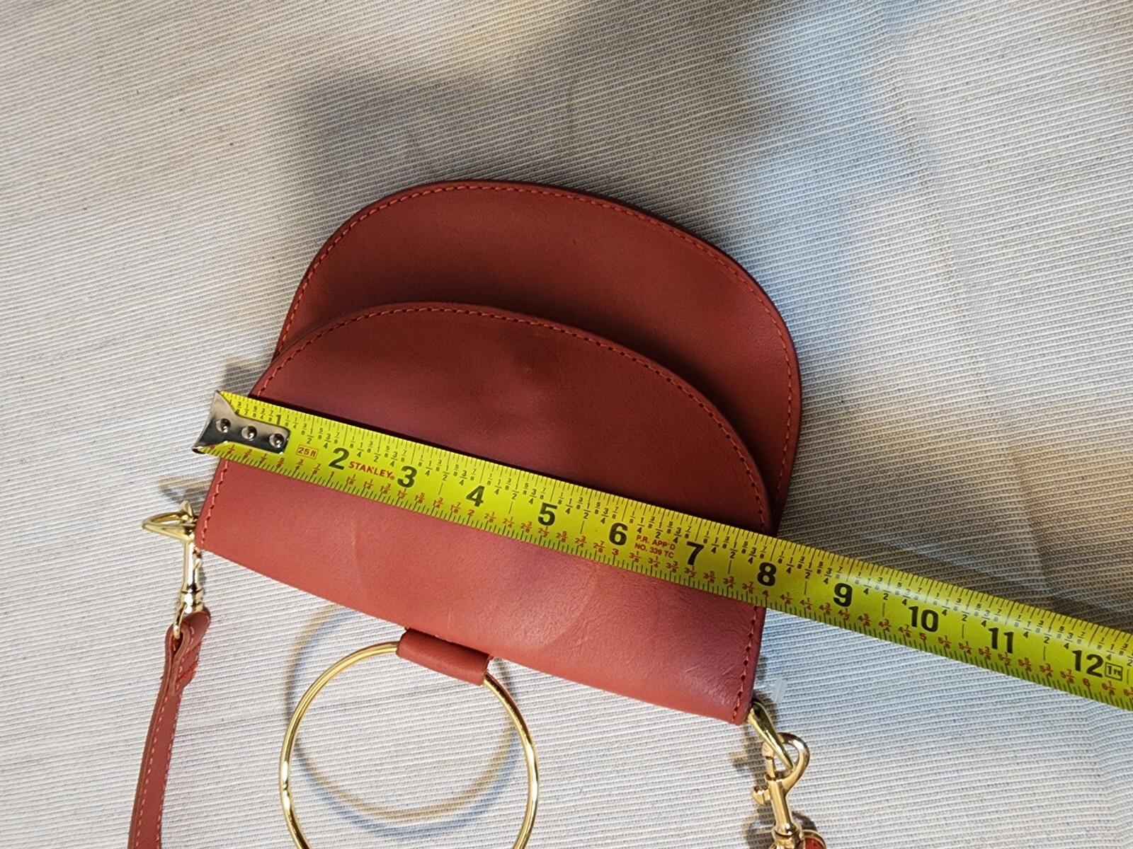 Able Medium Beautiful Leather Rust Clay Crossbody