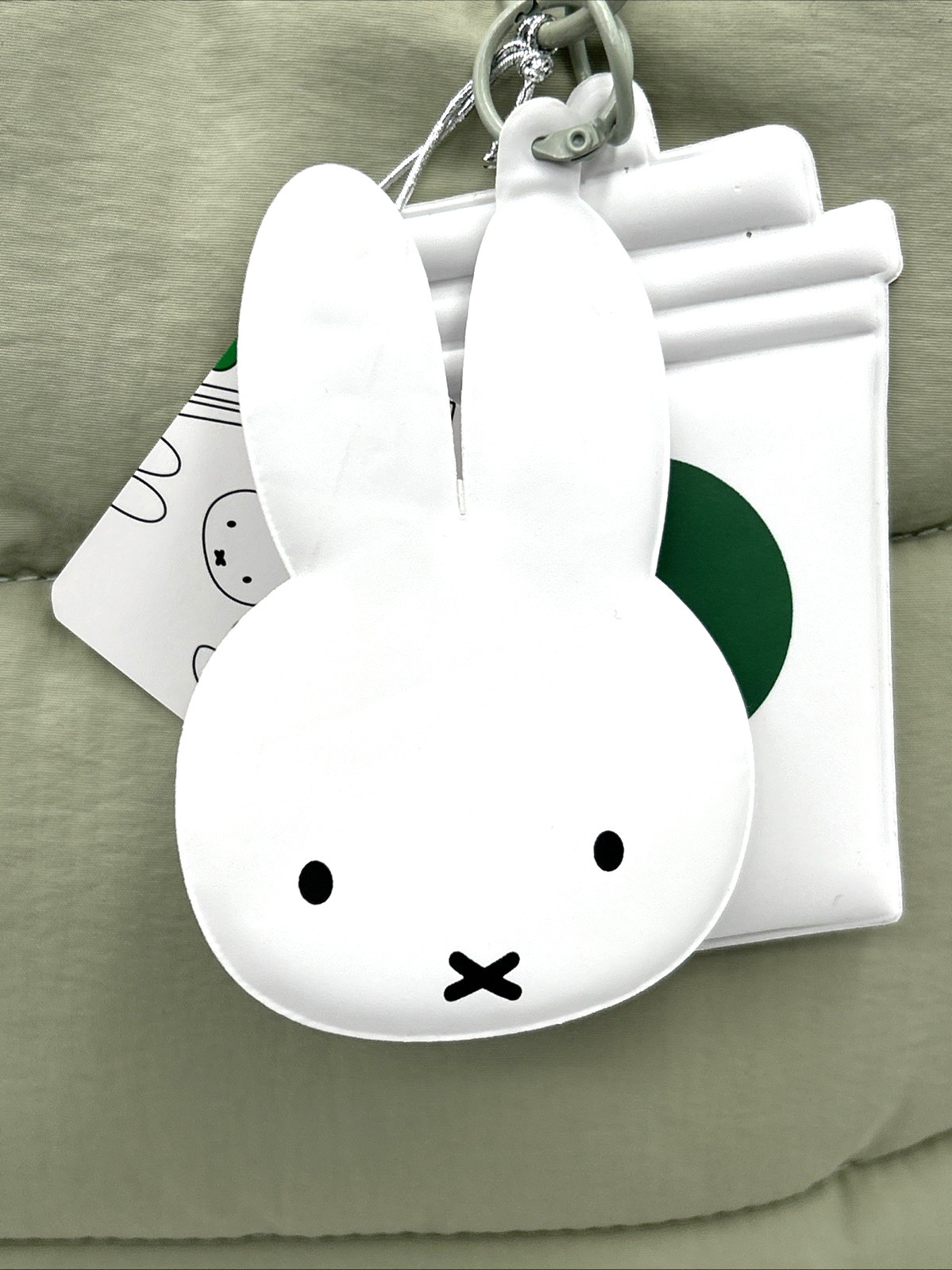 Starbucks x Miffy Collaboration Puffer Tote Bag Sage Green Limited Exclusive NIP