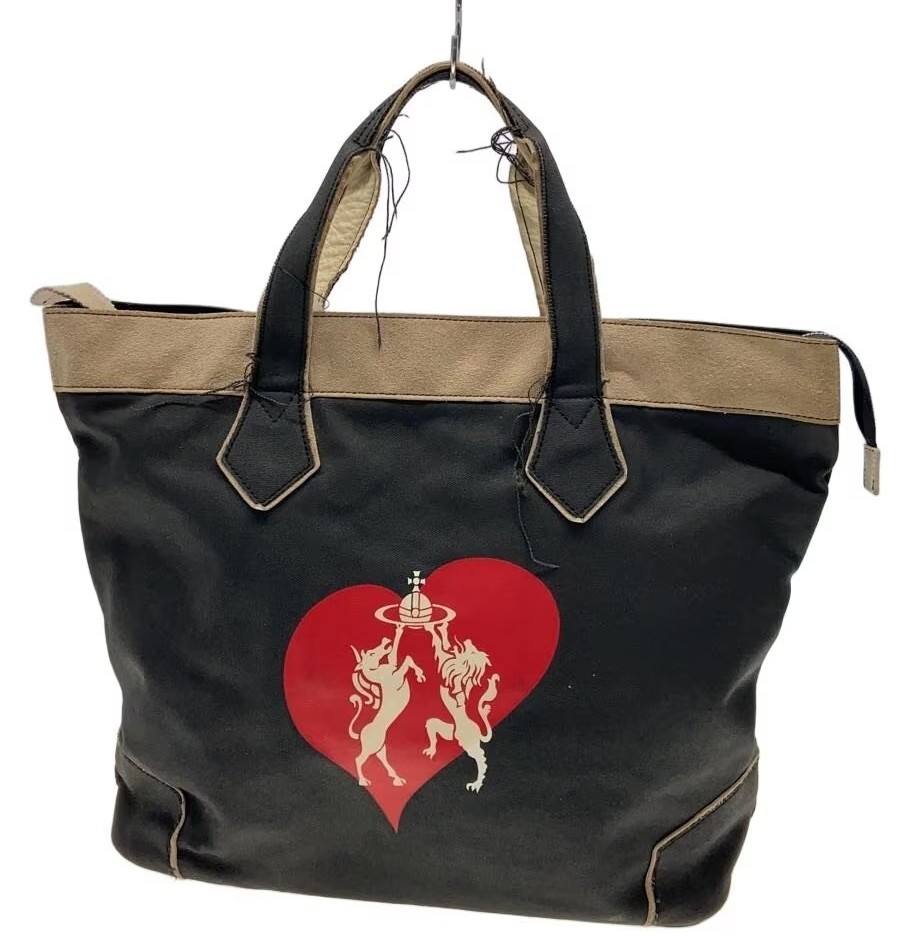 Vivienne Westwood Tote bag Black Canvas Women Shoulder bag