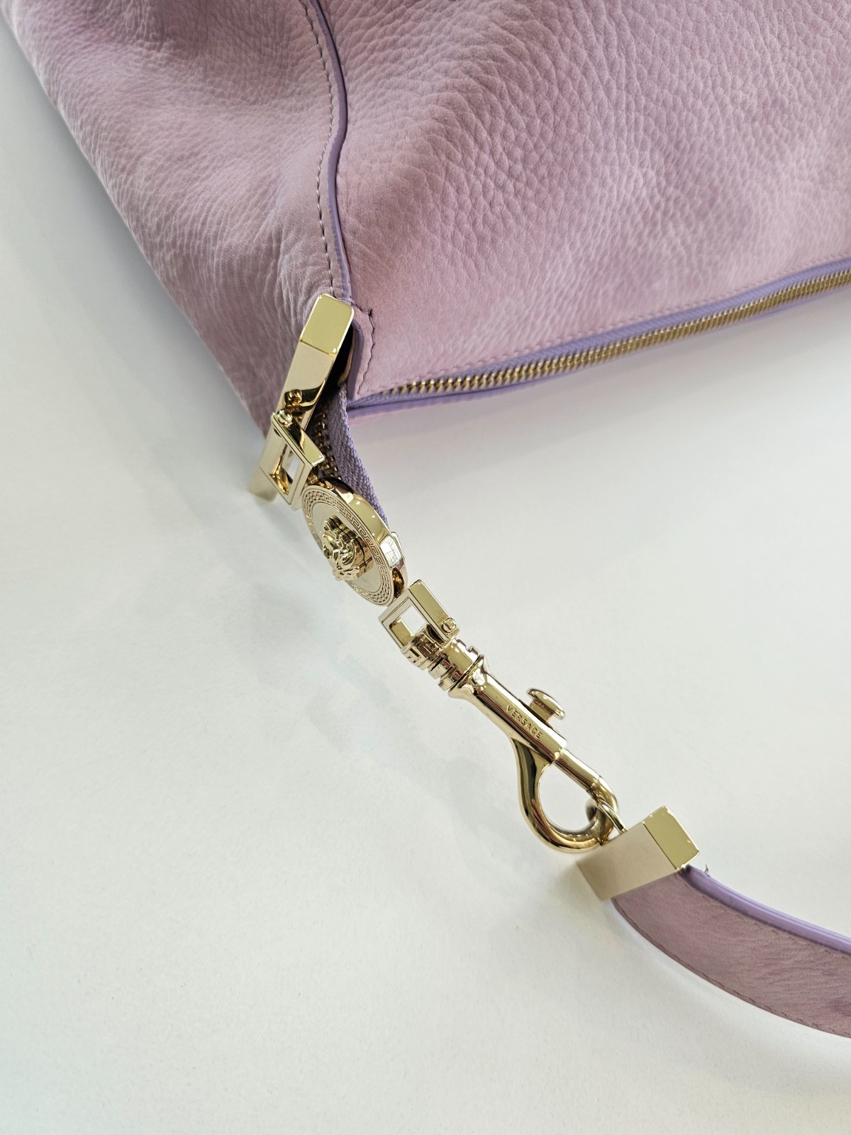 Versace Leather Shoulder Bag rare Lavender
