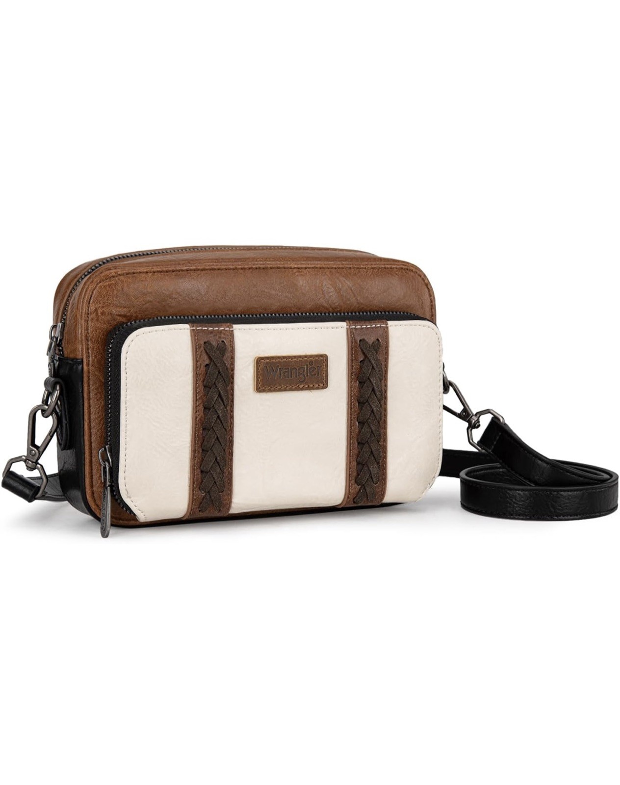 Wrangler Crossbody Bag Small Multi Pocket with Adjustable Strap 7.8 x3.2 x5.6 in