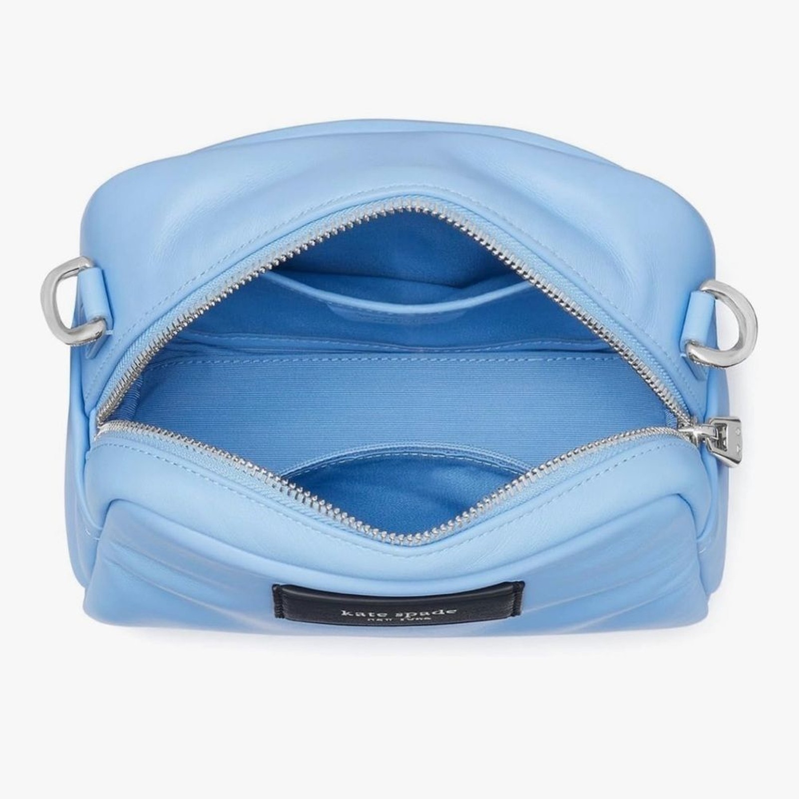 Kate Spade Small Puffed Smooth Leather Crossbody Bag Astral Blue
