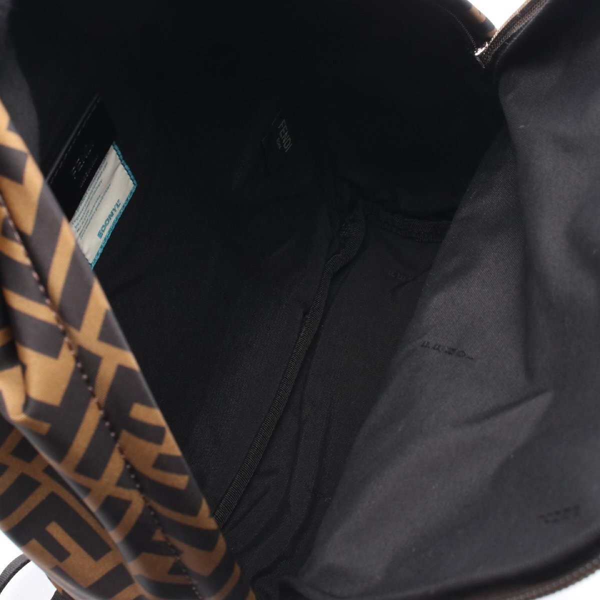 FENDI Zucca Rucksack Backpack Bag Nylon Brown 8BZ040 Used