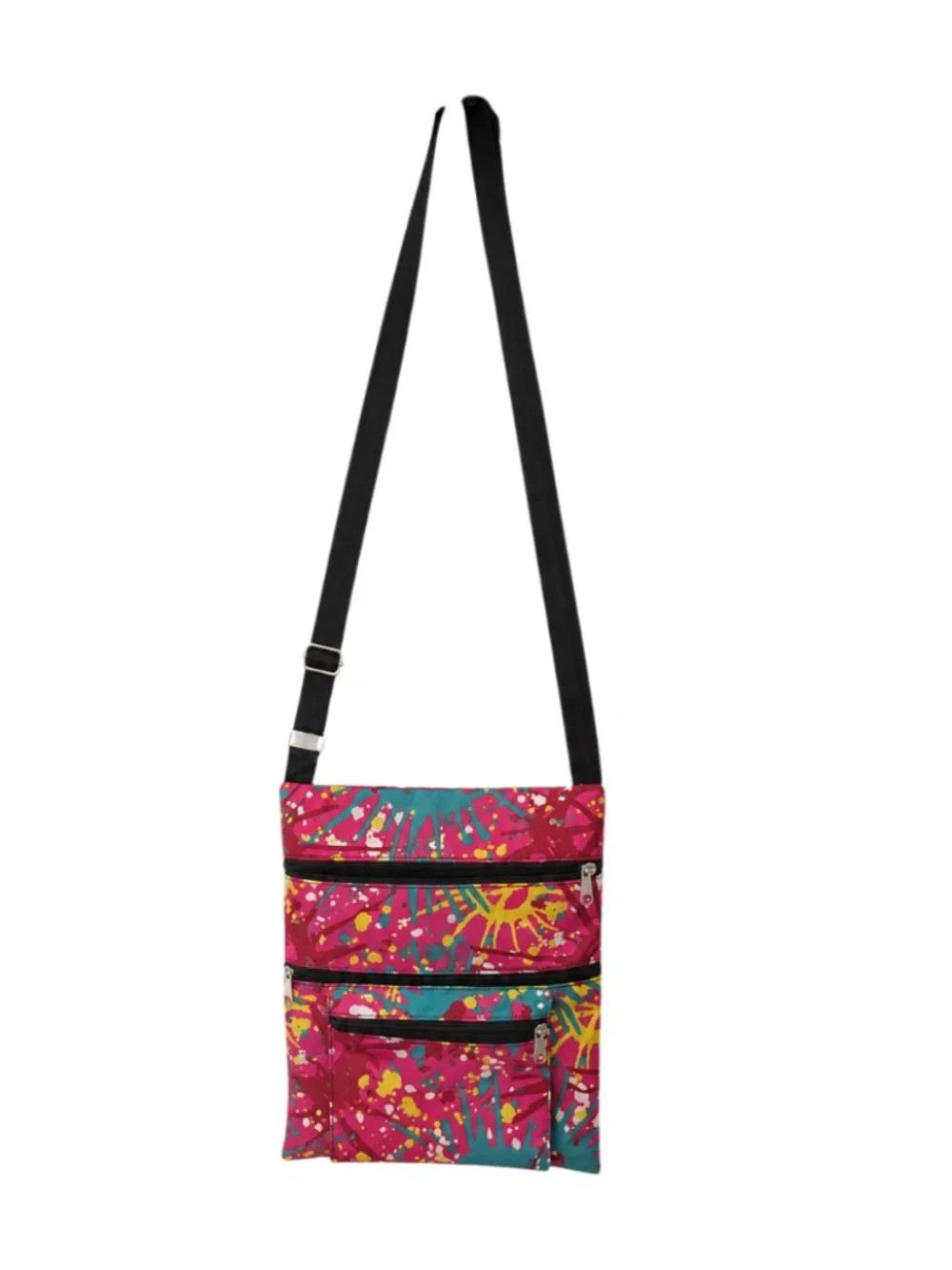 Fun Crossbody Tablet Bag 11-1/2″ x 9-1/2″ w/Purse + 2 Storage Pockets