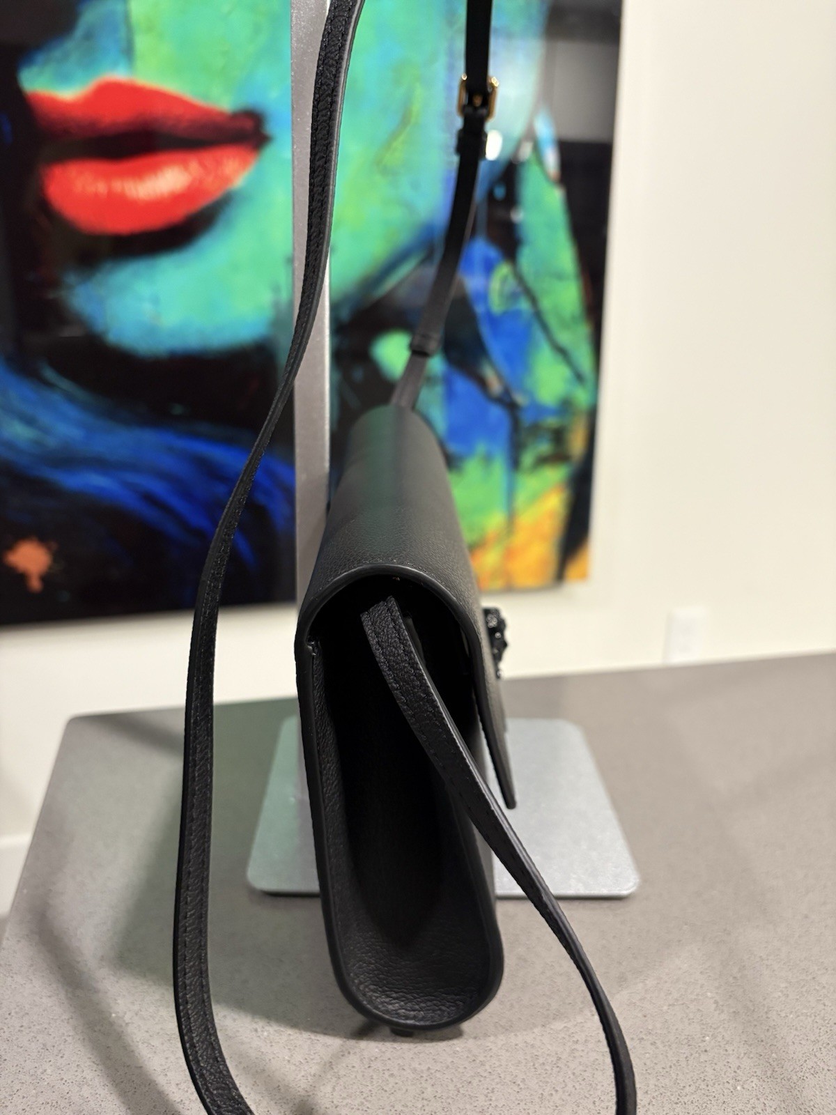 Versace Mini Bag Vitello Convertible Clutch Black $1500 Retail