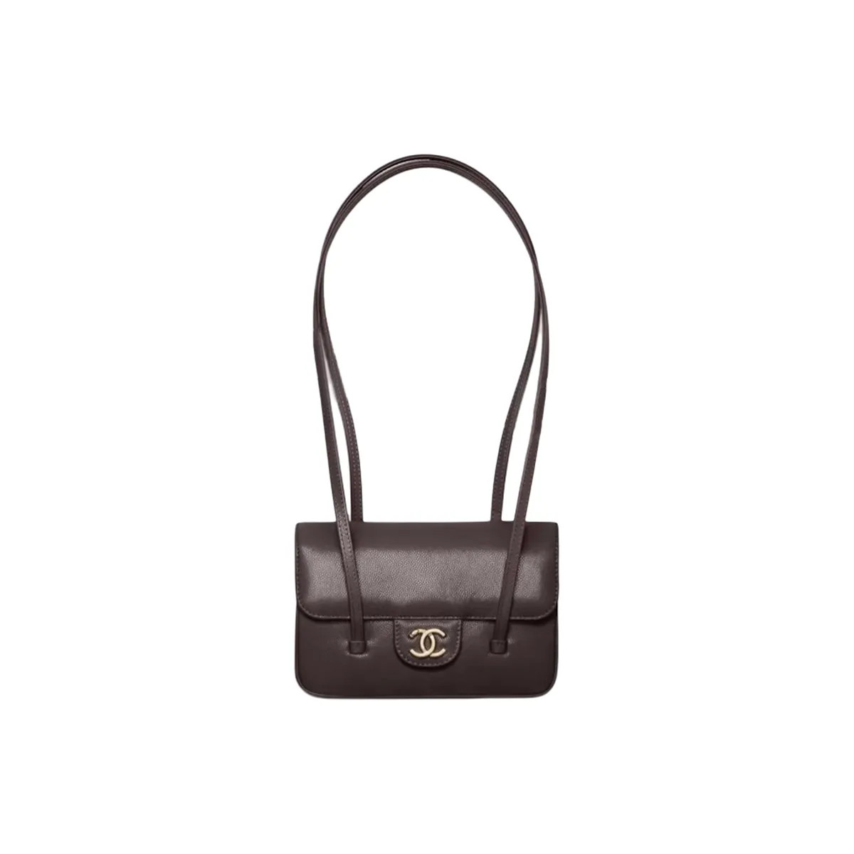 CHANEL Preppy Coco Mini Brown Gold Hardware 4.53*6.69*1.97 in