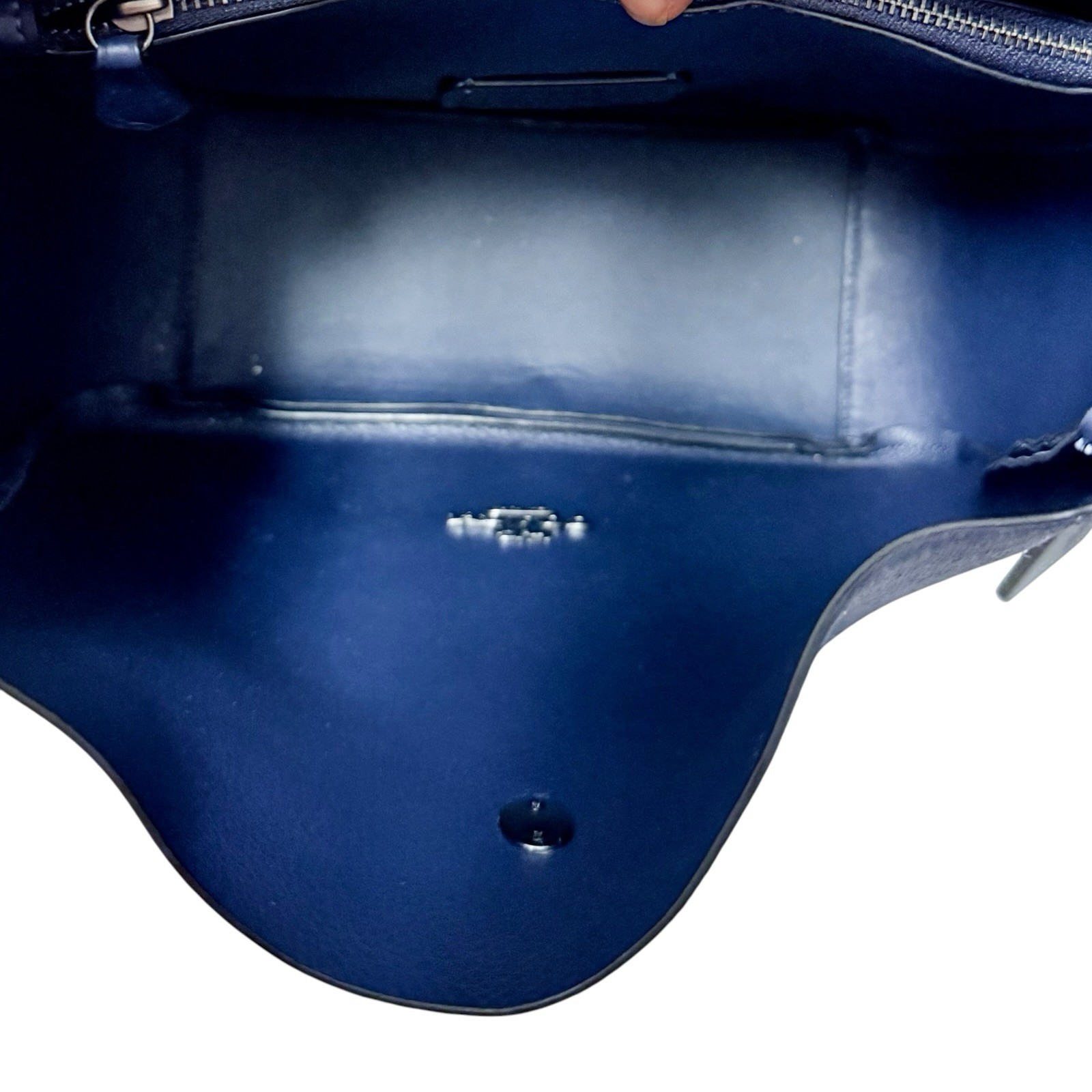 Coach Hadley Convertible Crossbody Bag Suede Leather Deep Blue