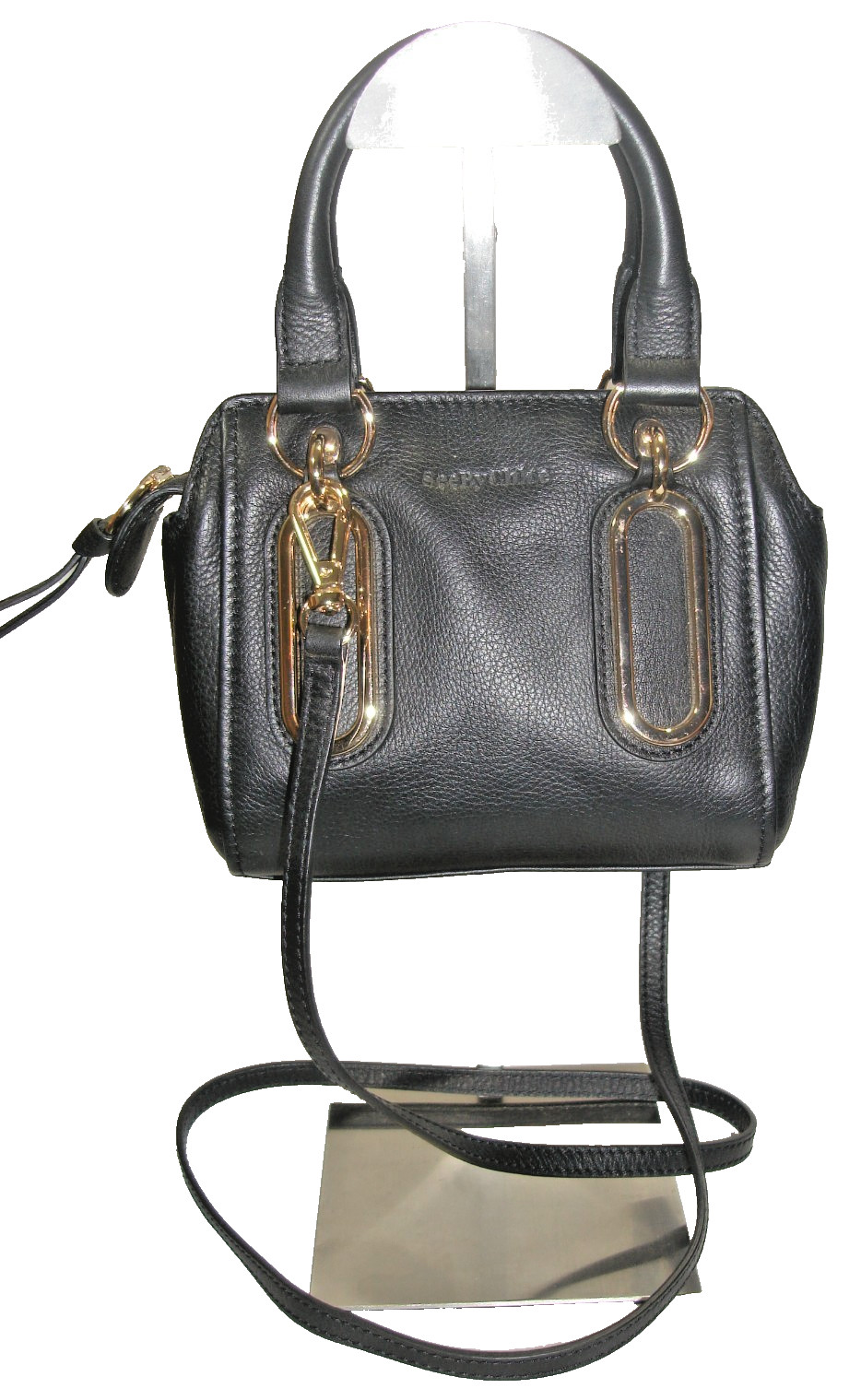 See by Chloe Stunning Paige Mini Black Buttery Leather Satchel Shoulder Bag MINT