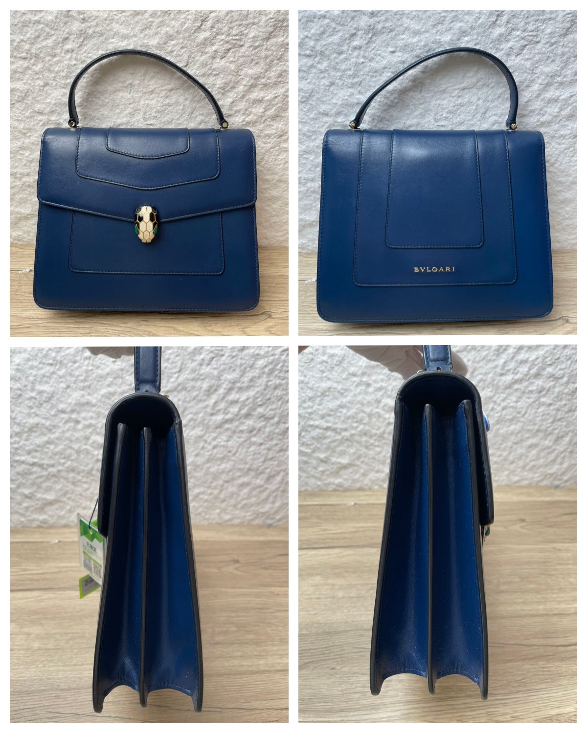BVLGARI Serpenti Forever Organ Medium 26cm Blue Calfskin P206233570
