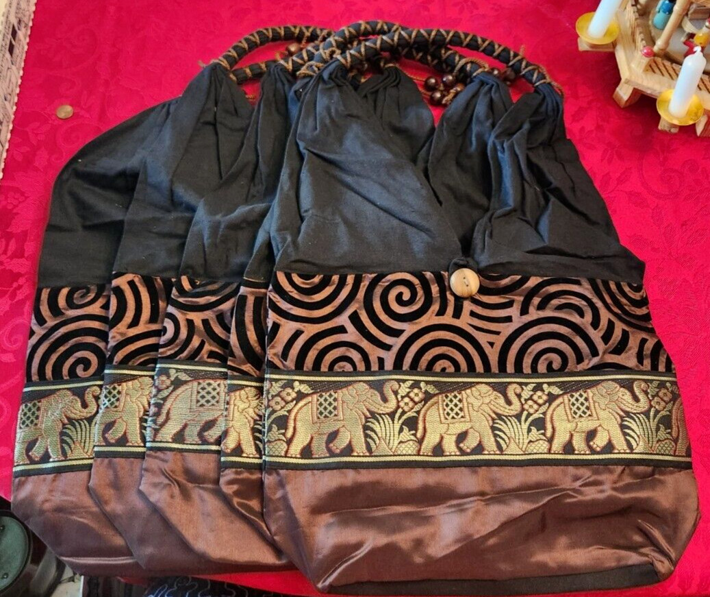 18 Made in Thailand Elephant Handbag Shoulder Bags – 100% Cotton – various style