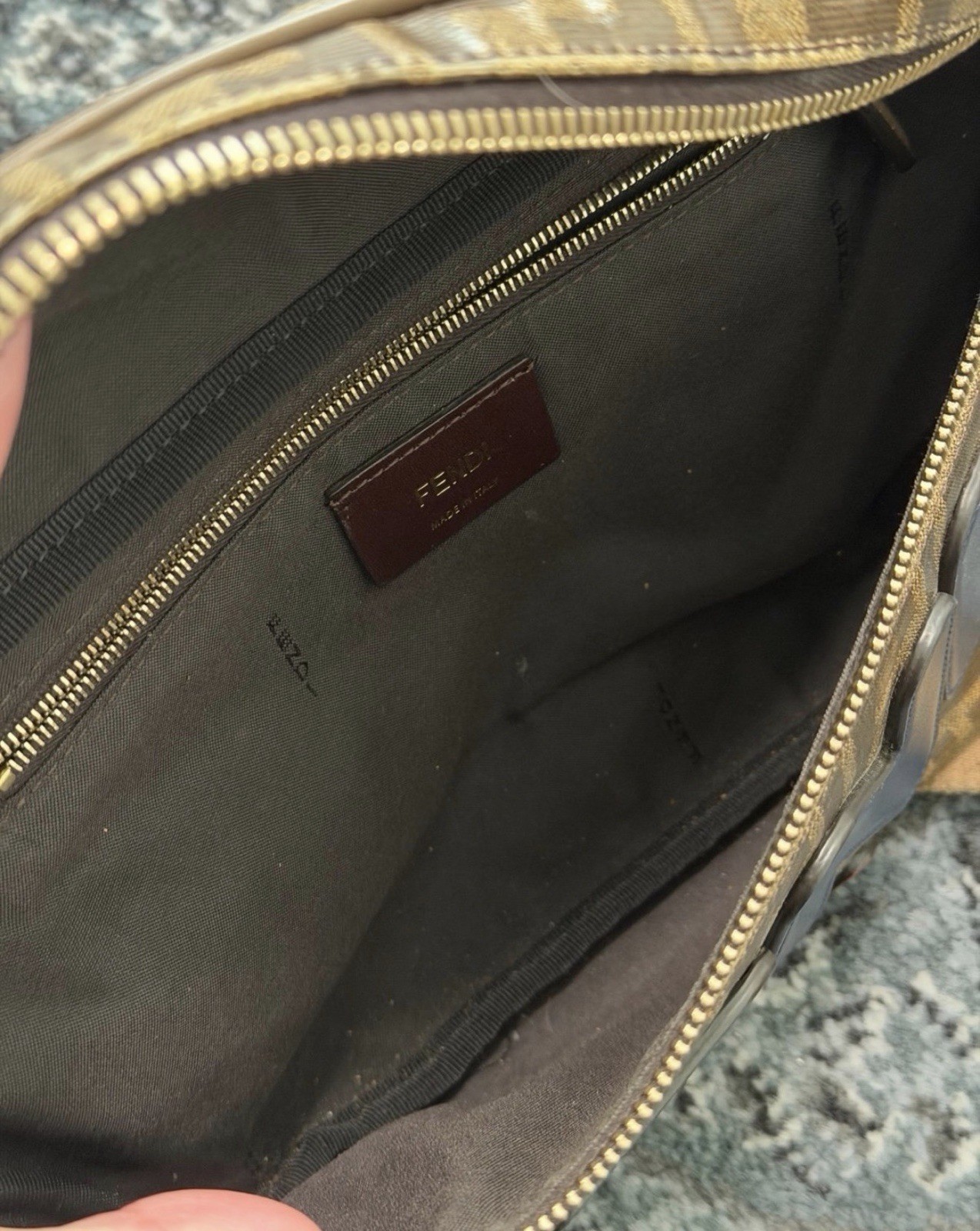 Fendi x Fila Brown Zucca Coated Canvas Mania Belt Bag
