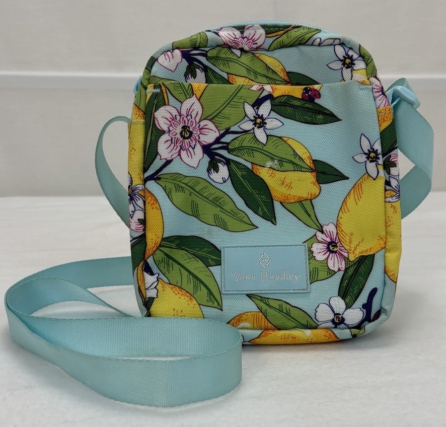 Vera Bradley Small Nylon Cross body in Lemon Grove *Retired” 8.5 x 6”
