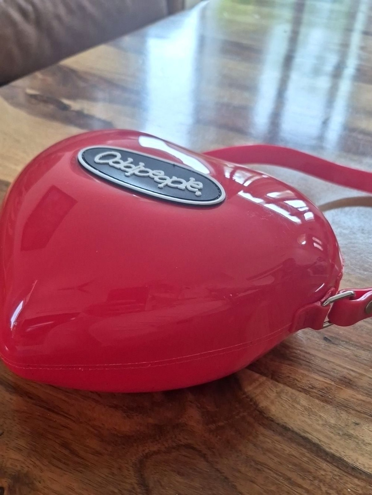 “Oddpeople” Logo Red Molded Heart Bag