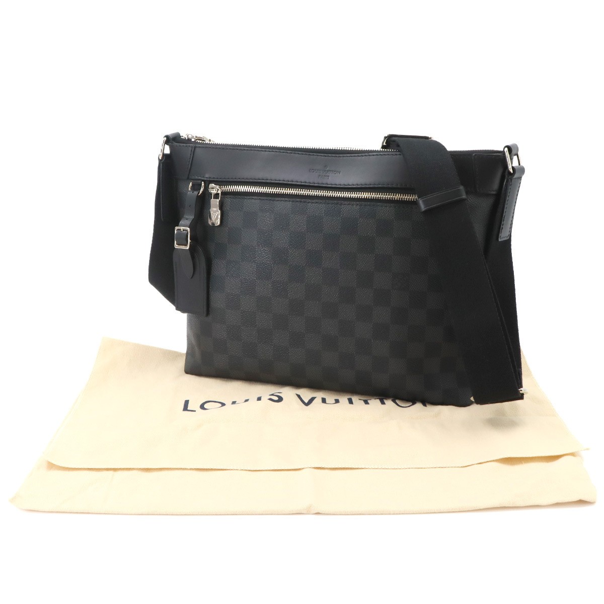 Mick PM NM Louis Vuitton Damier Graphite Shoulder Bag Black Gray N40003 Mick PM
