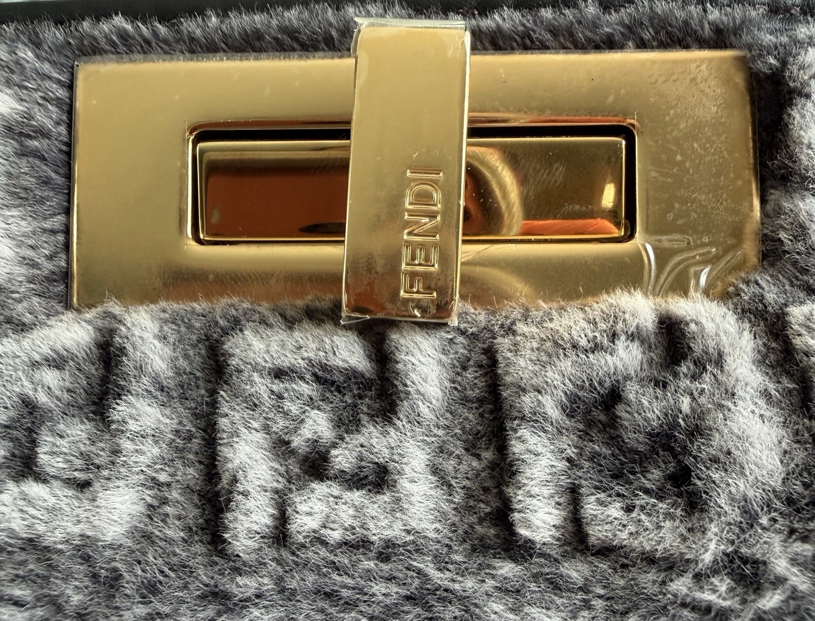 Fendi Peekaboo IseeU Bag – Grey FF Zucca Mint Fur