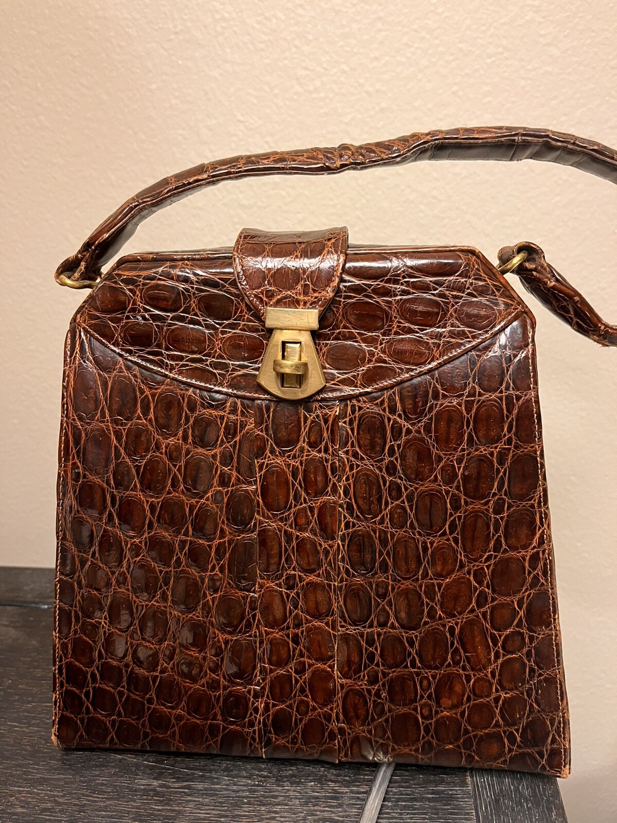 Vintage Sydney Of California Brown Leather Handbag/purse