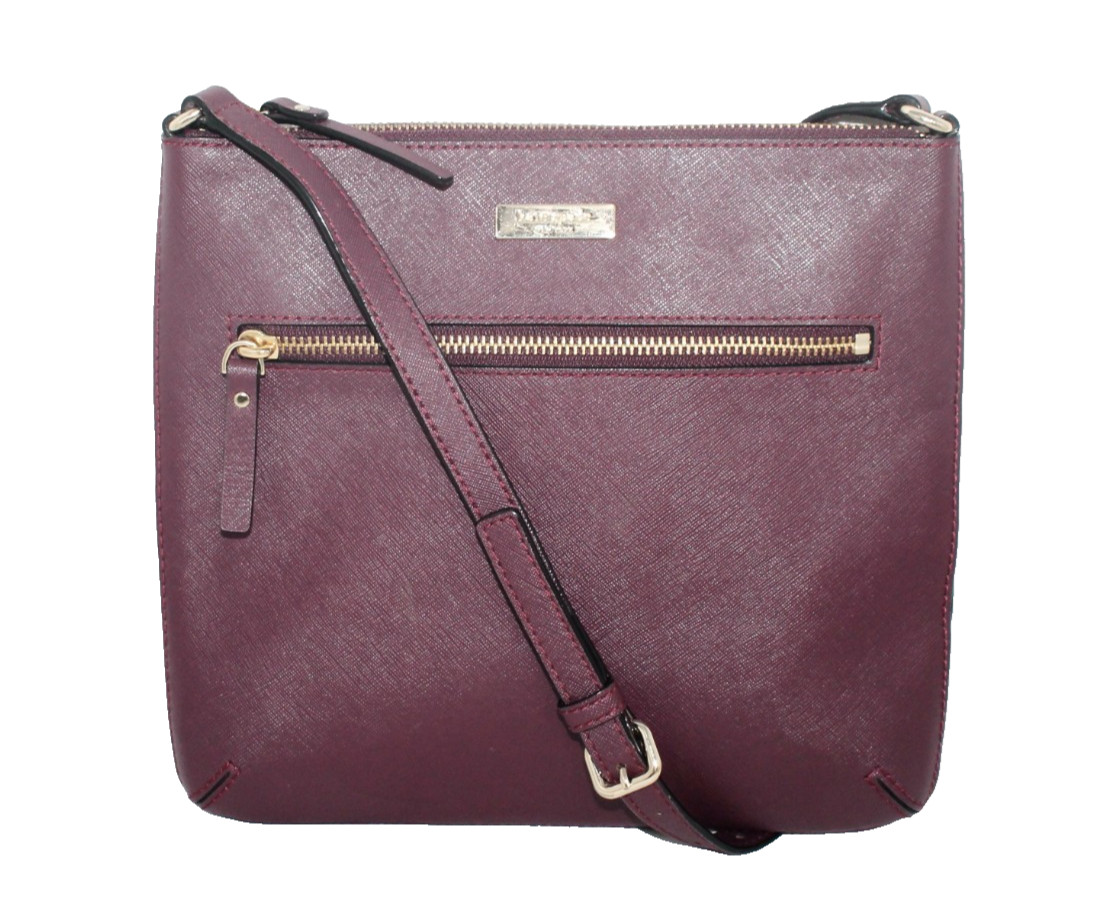 KATE SPADE Laurel Way Rima Crossbody Bag Blackberry Wine Plum Leather WKRU4496