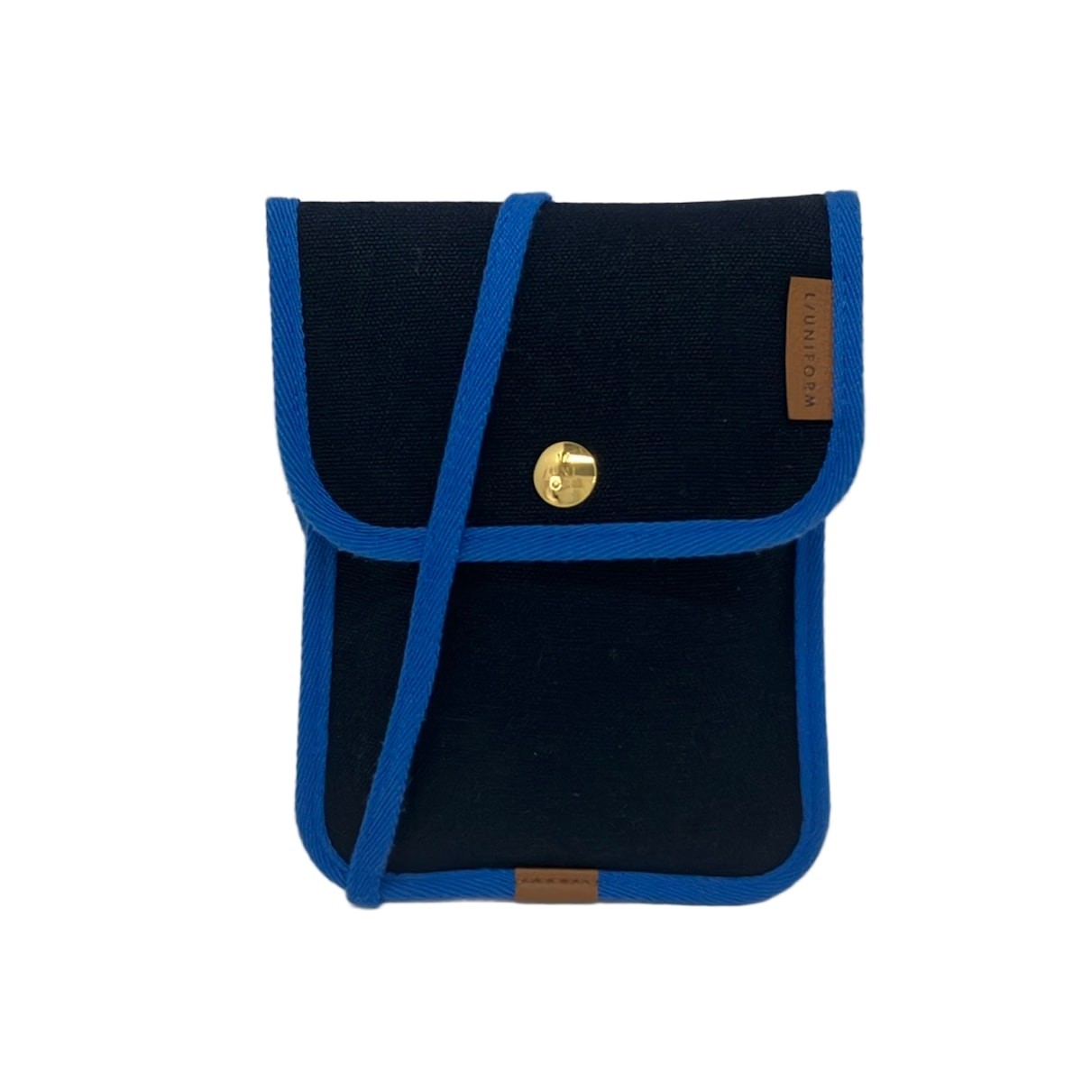 L/UNIFORM Dark Navy Blue Canvas Shoulder Bag