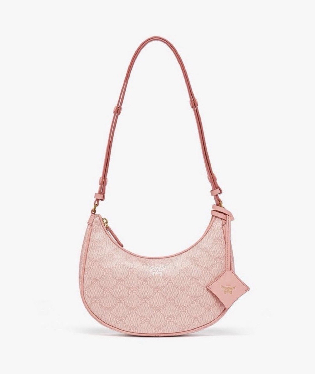 MCM Small Himmel Ascending Moon Hobo Bag in Lauretos Canvas.NWT