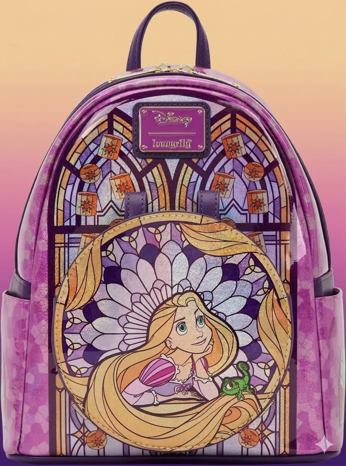 Loungefly Disney Princess Stained Glass Rapunzel Mini Backpack Tangled NEW ✅