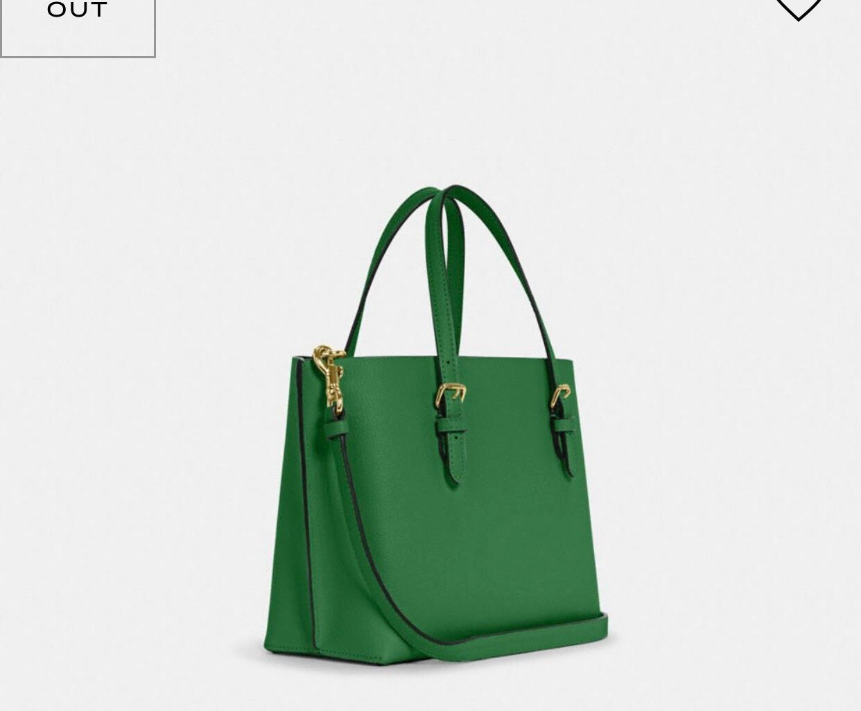 Coach Mollie Women’s Tote 25, Small – Gold/Kelly Green