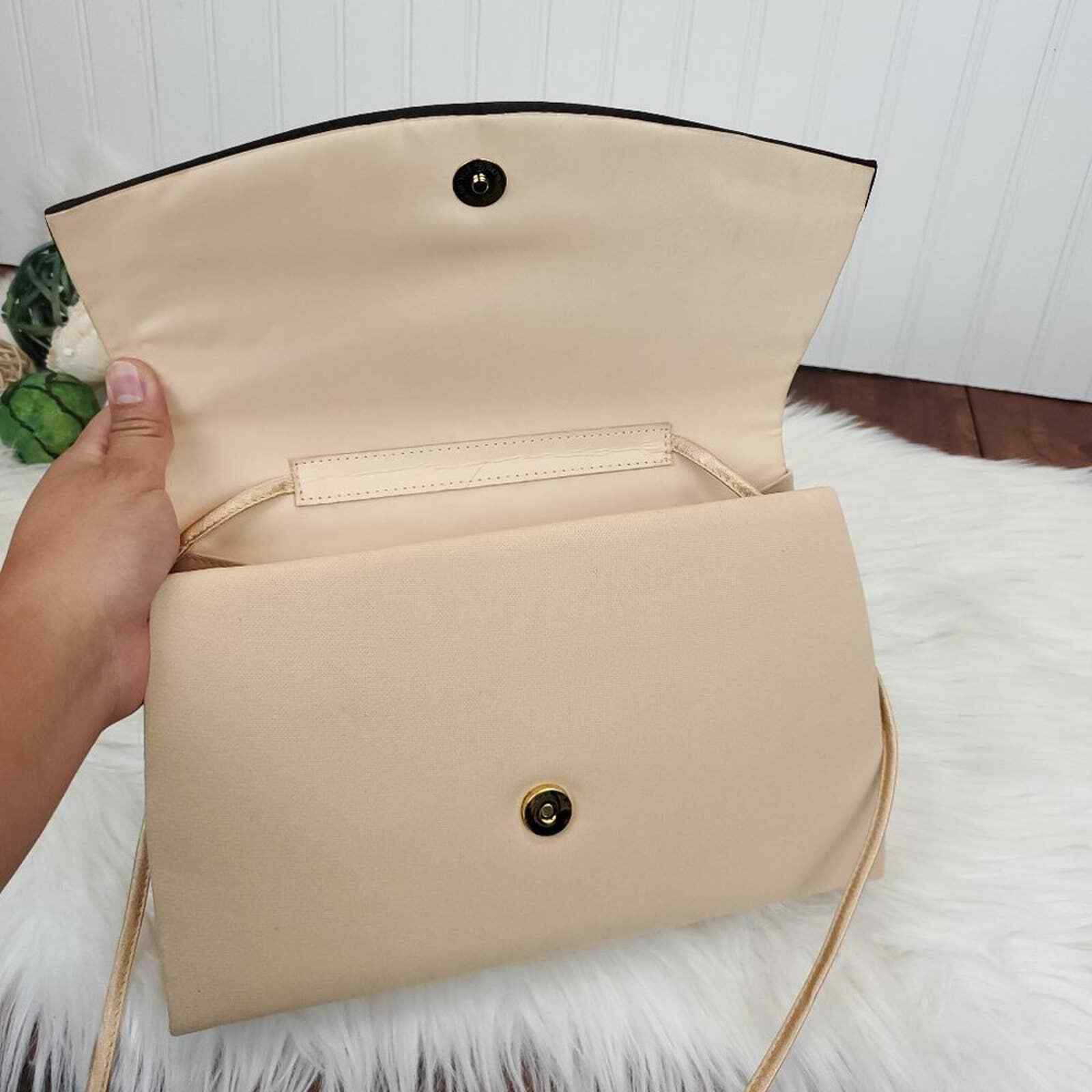 Vintage Midnight Velvet Polyester Crossbody Bag