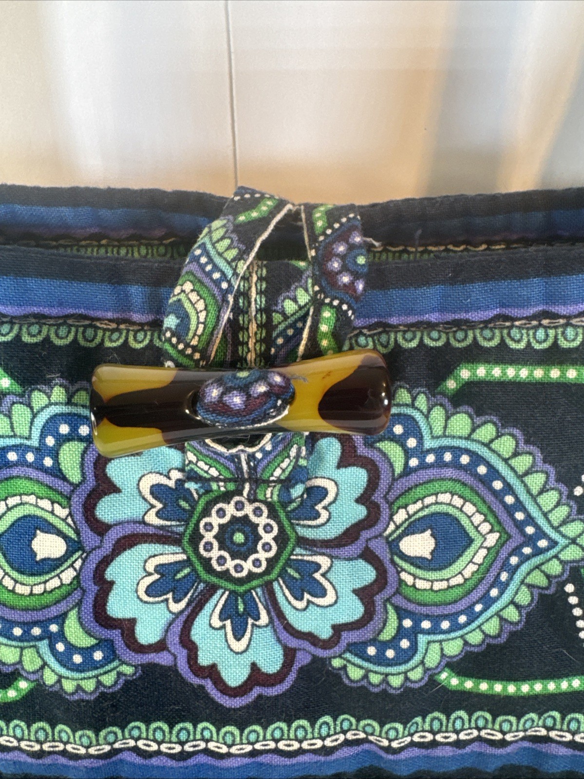 Vera Bradley Blue Rhapsody Retired Tote Bag Inner Pockets with Matching Wallet