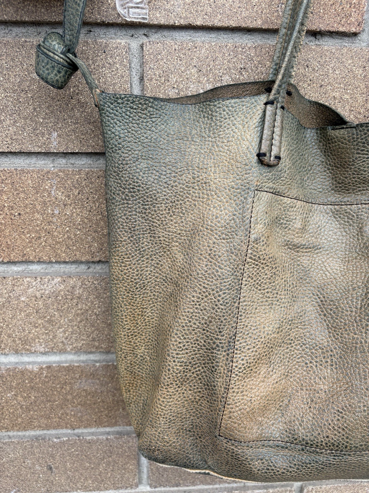 Numero 10 Tote Shoulder Bag Purse Authentic Leather Vintage Distressed Purse Bag