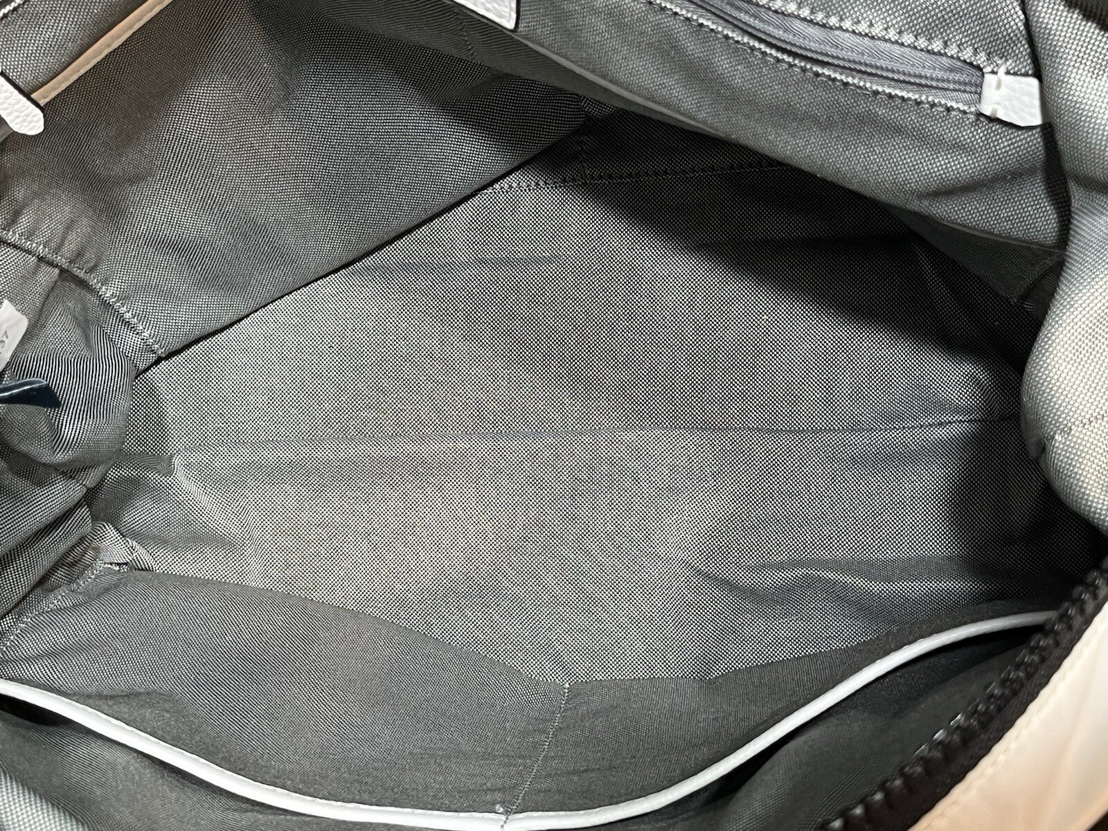 Cole Haan Grand Series Black/White Nylon /Leather Duffel Shoulder Messenger Bag