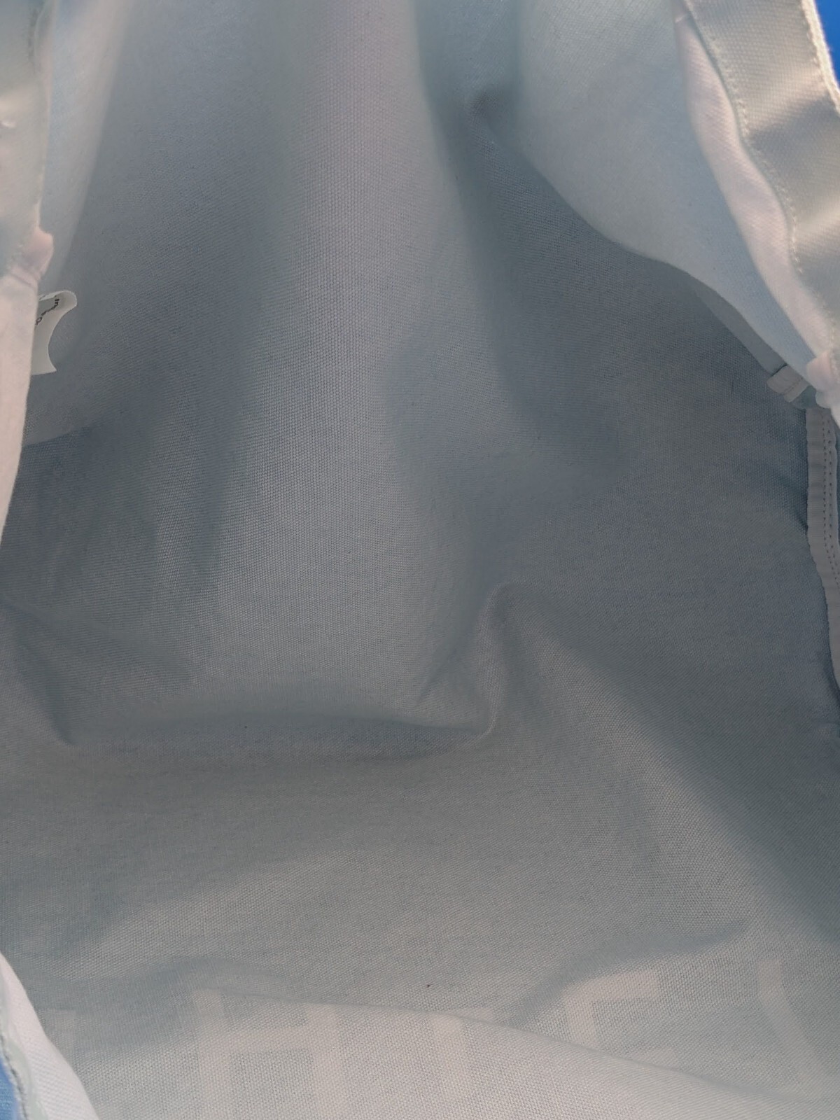 Athleta Large Canvas Tote Gym Beach Shopping Open Bag Blue Ombre