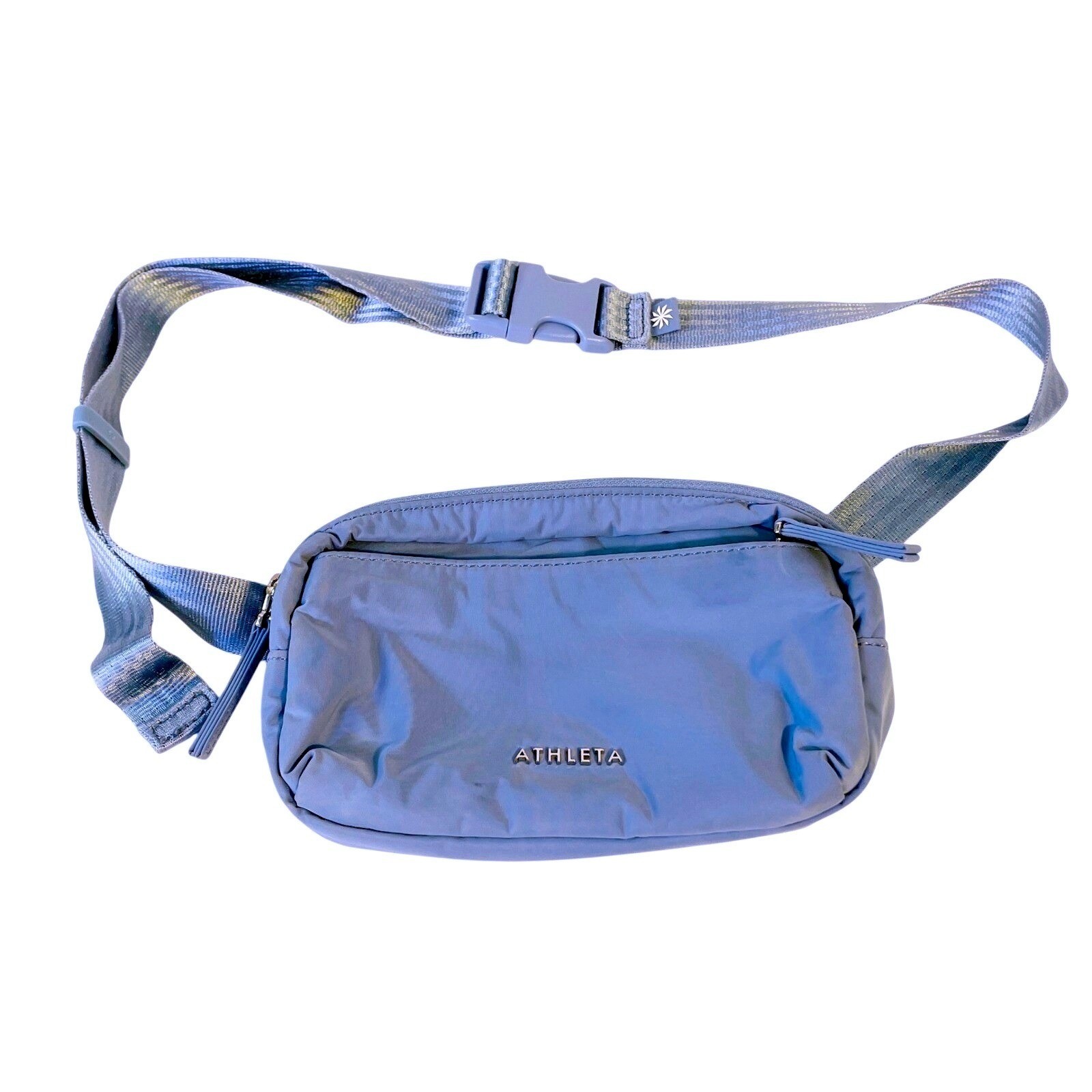 Athleta Fanny Pack Excursion Belt Bag Waist Pack 7″ Blue Grey Adjustable Travel