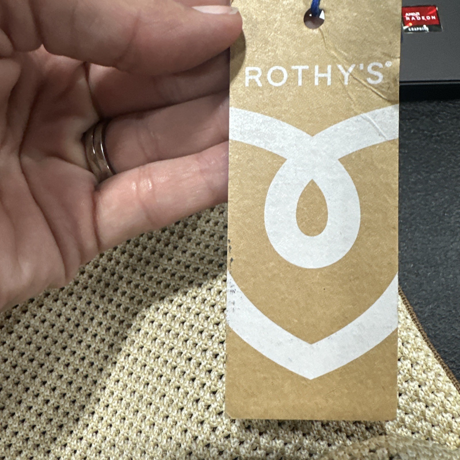 Rothy’s The Casual Crossbody Brown Butter Raffia Knit Adjustable Strap NWT