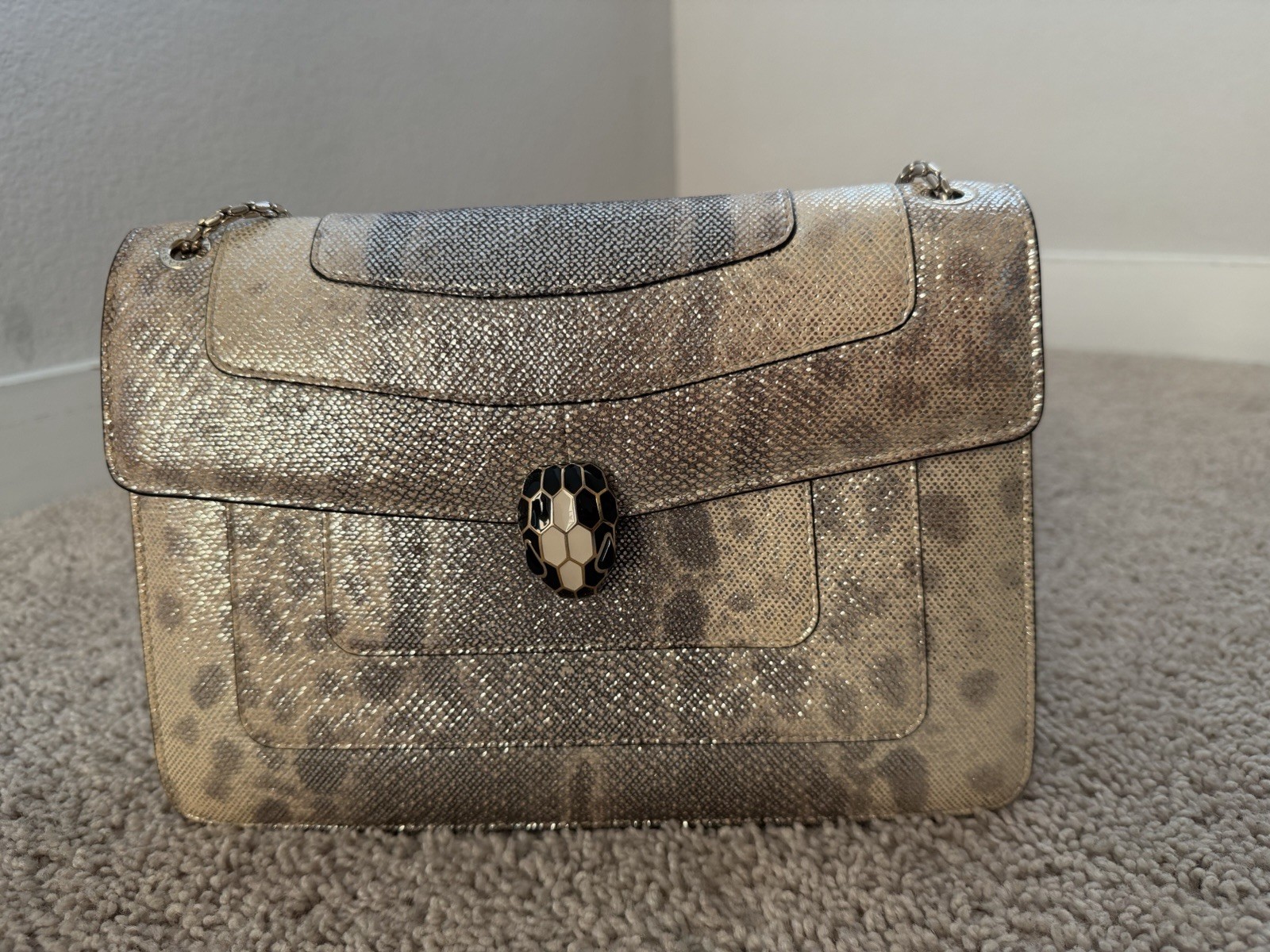 BVLGARI Serpenti Karung Leather Special Edition Medium Shoulder Bag