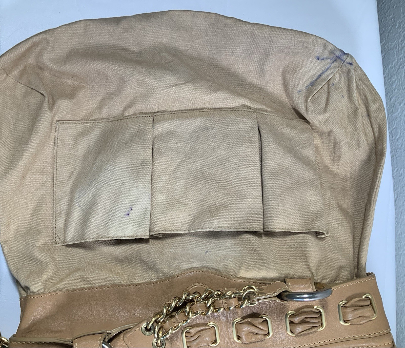 Vtg Isabella Fiore Large Shoulder Bag Brown Woven W Duster Bag Rare