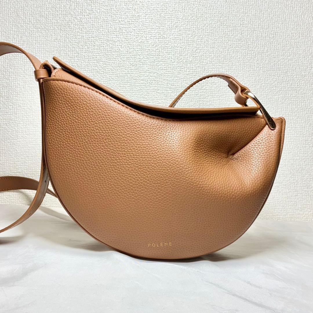 Good condition Polene Tonka Duo Camel Edition Shoulder Bag from Japan