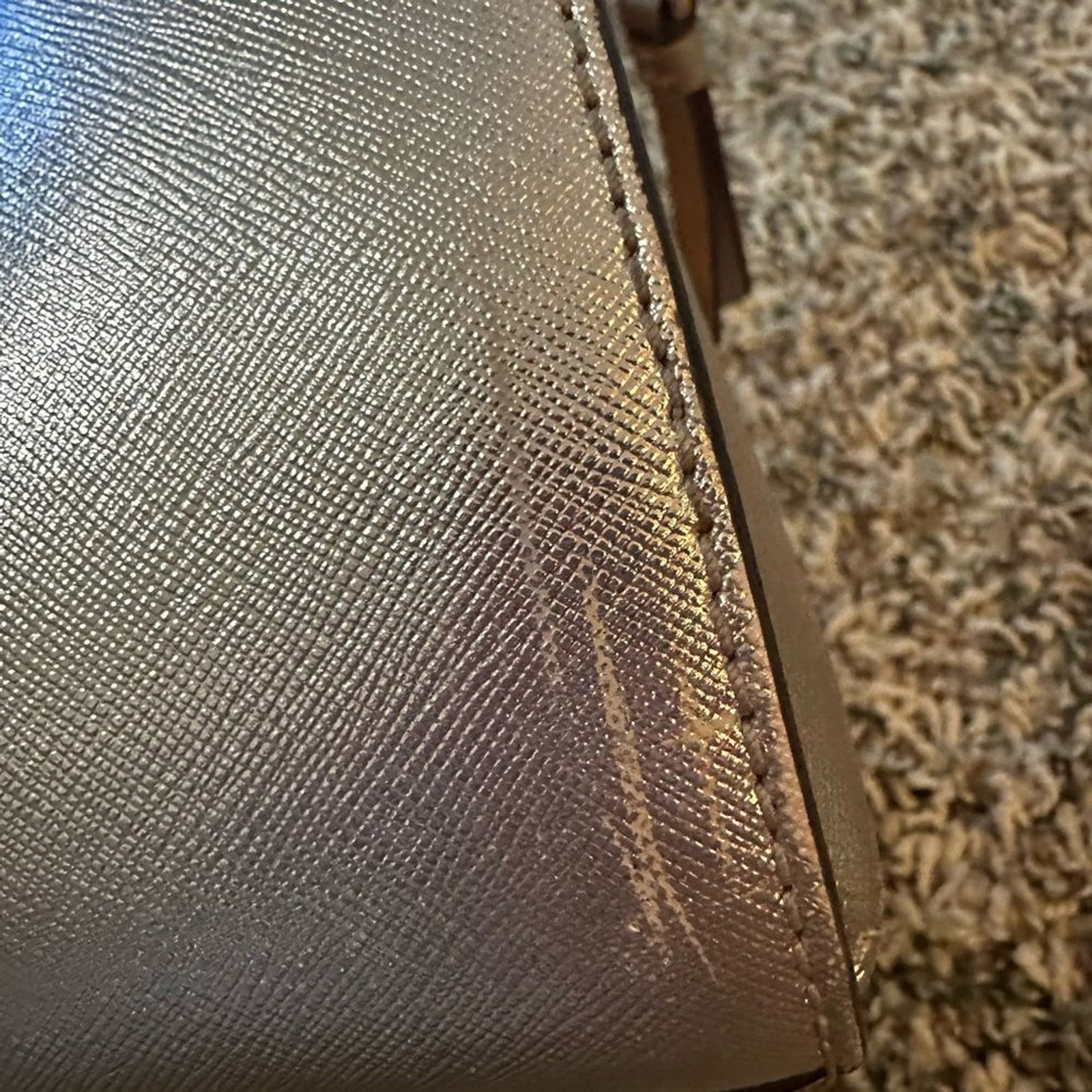 Kate Spade Silver Shoulder Bag with Dome Shape