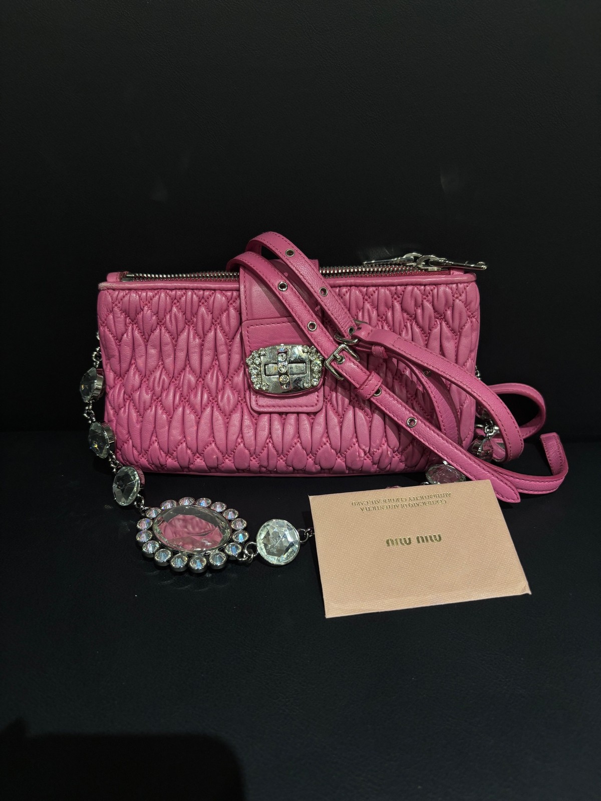 Miu Miu Pre-Owned Authentic Luxury Handbag Pink Free Tracked Shipping