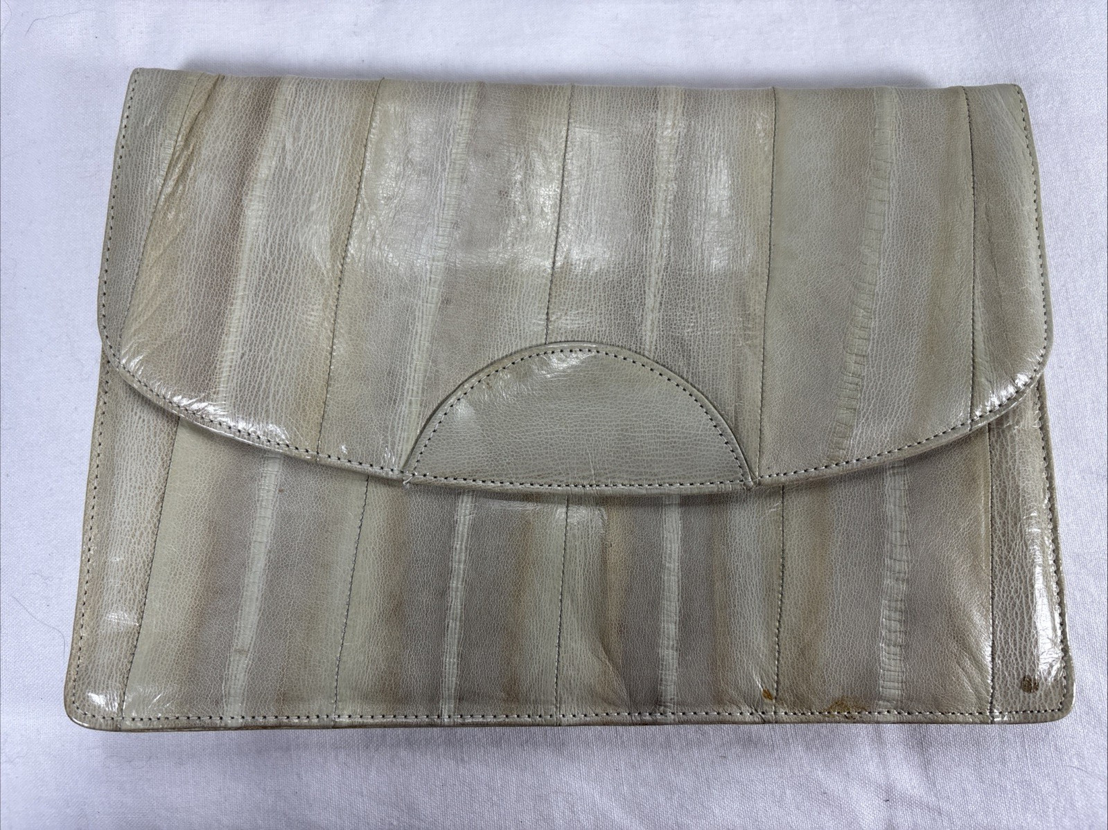 Vintage Eel Skin Purse Clutch Wallet made in Korea – 8.5” x 6″