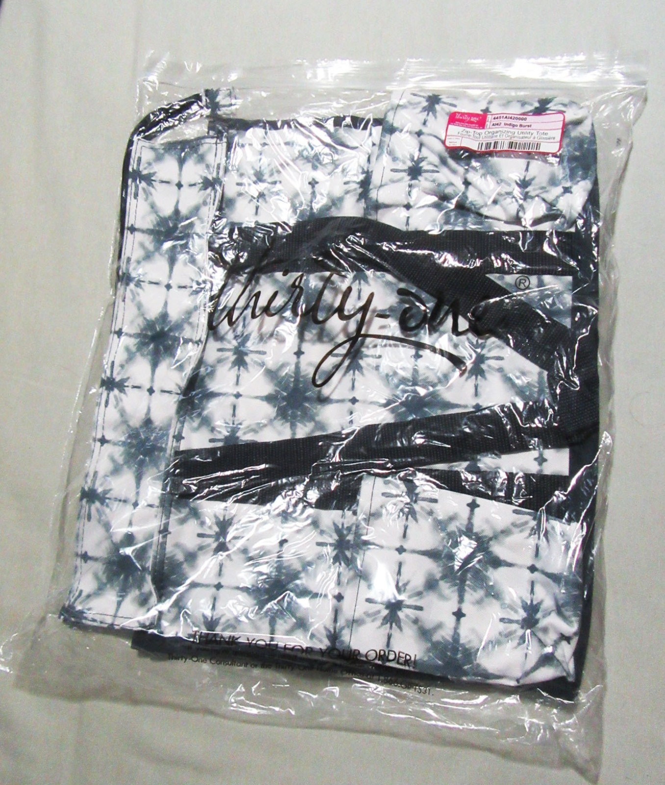 Thirty-One Zip Top Organizing Utility in Indigo Burst